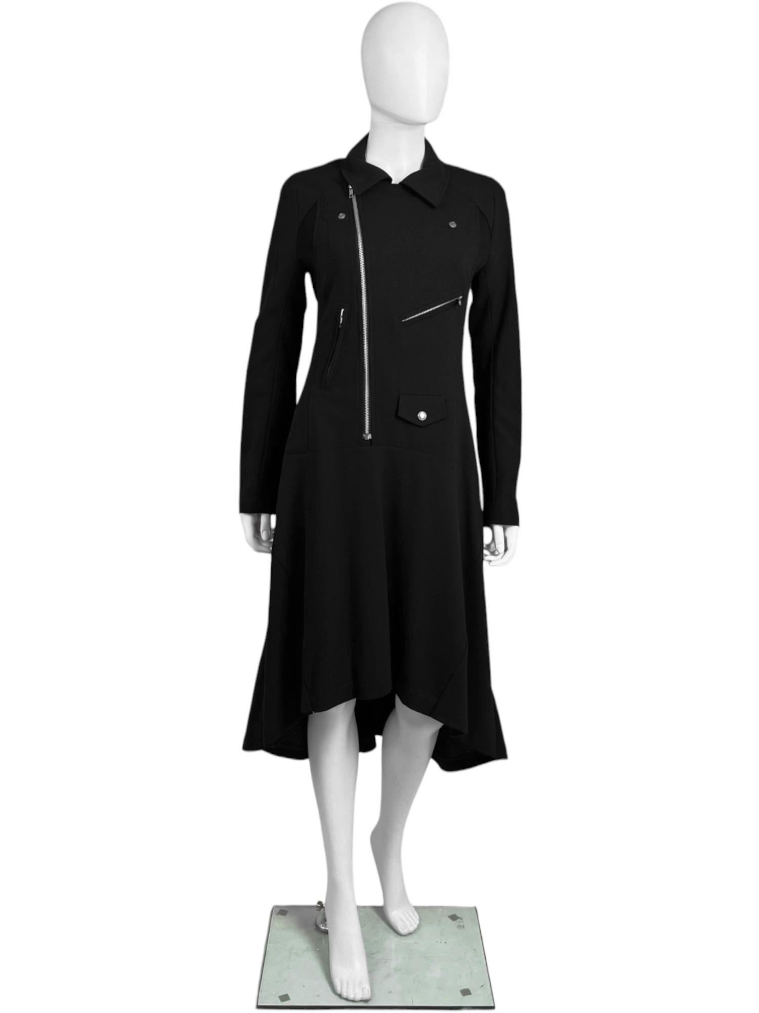 Junya Watanabe  A/W 2013 Biker Langjacke aus schwarzer Wolle (Black) im Angebot