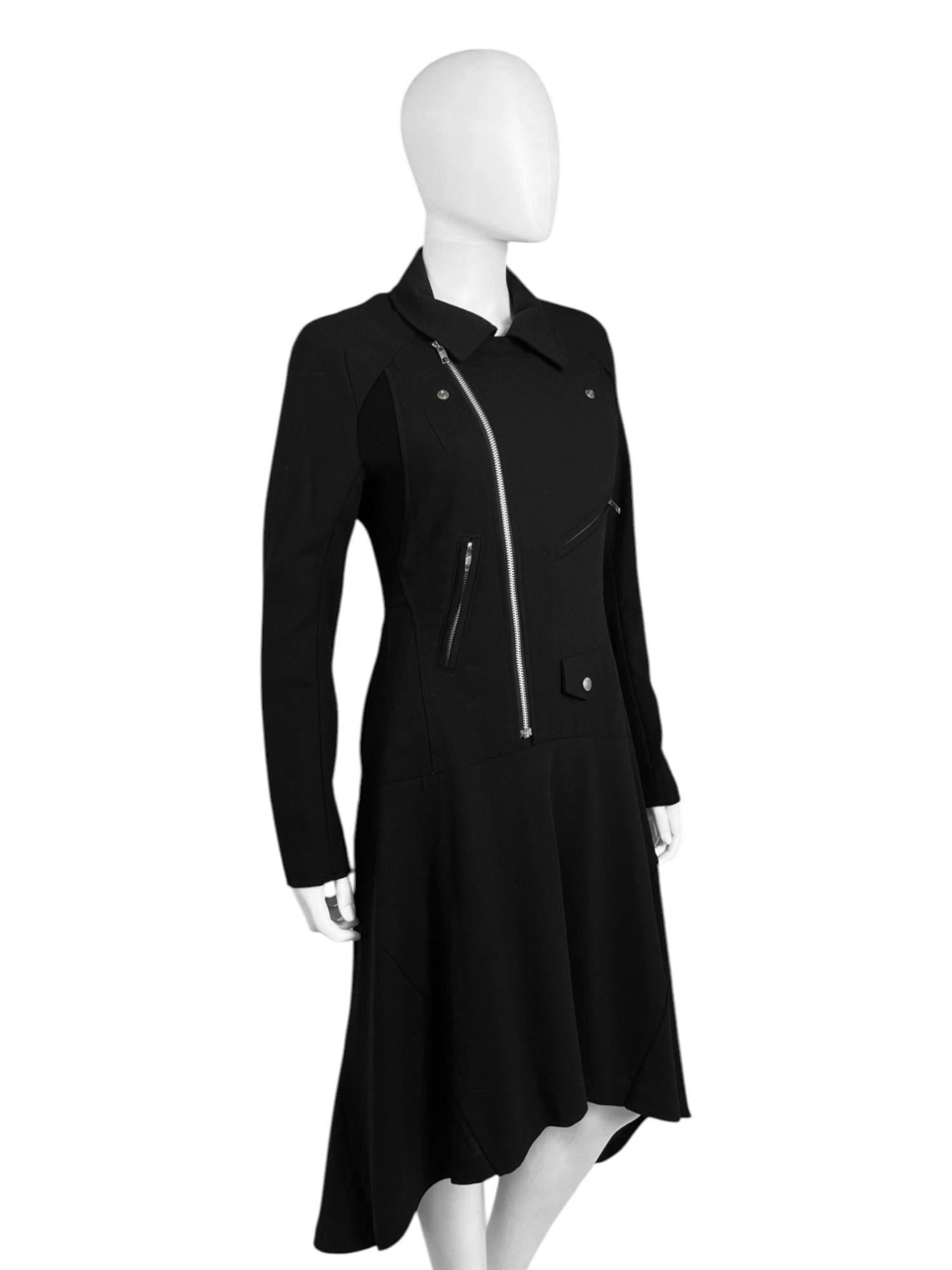 Junya Watanabe  A/W 2013 Biker Langjacke aus schwarzer Wolle im Zustand „Hervorragend“ im Angebot in Caserta, IT