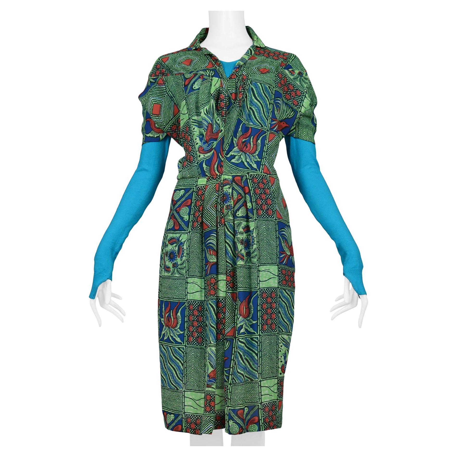 Junya Watanabe African Print Shirt Dress 2009 For Sale