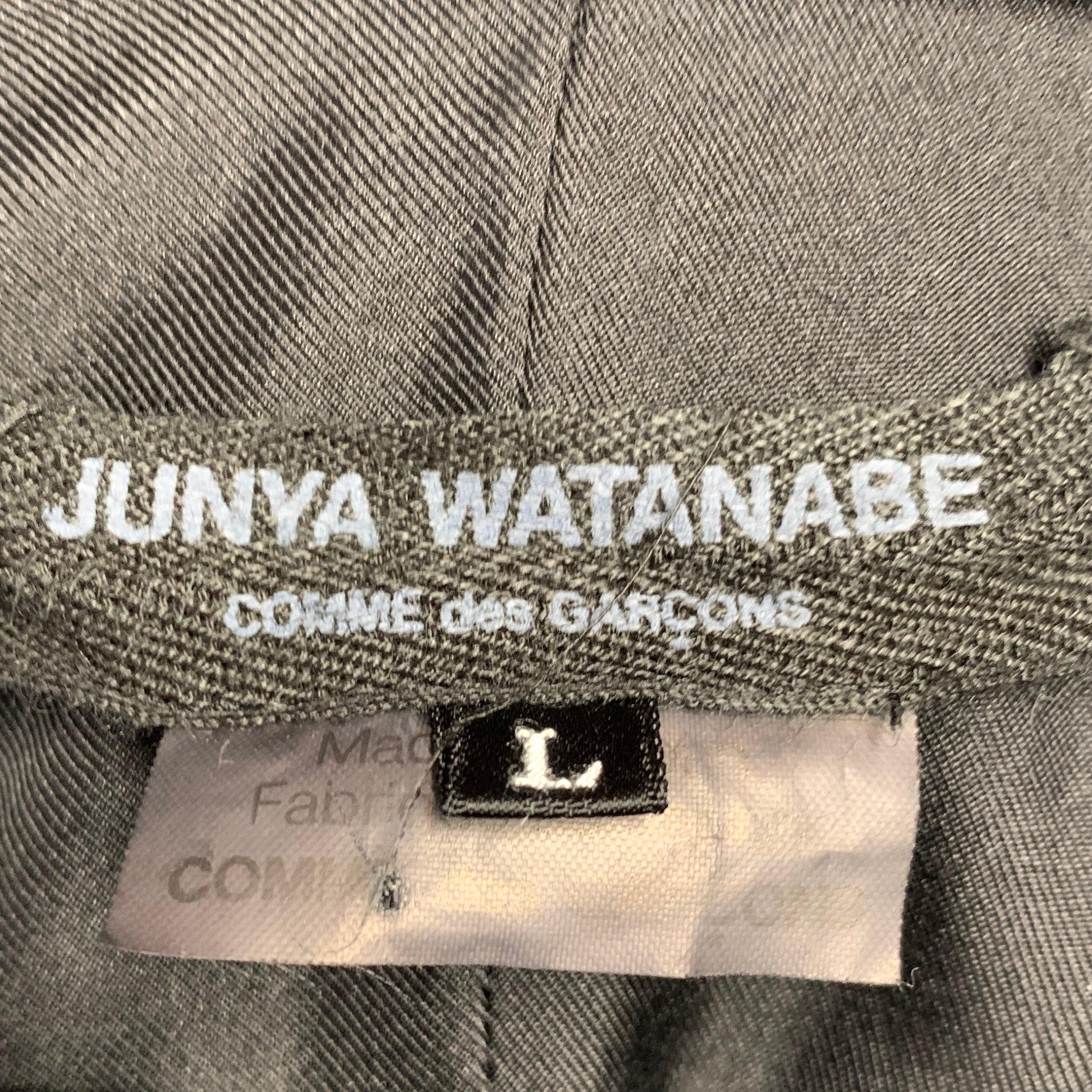 JUNYA WATANABE AW 2007 Size L Black Asymmetrical Short Sleeve Cardigan Dress 1