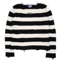 Junya Watanabe AW2014 - Maglione a righe con effetto distressed