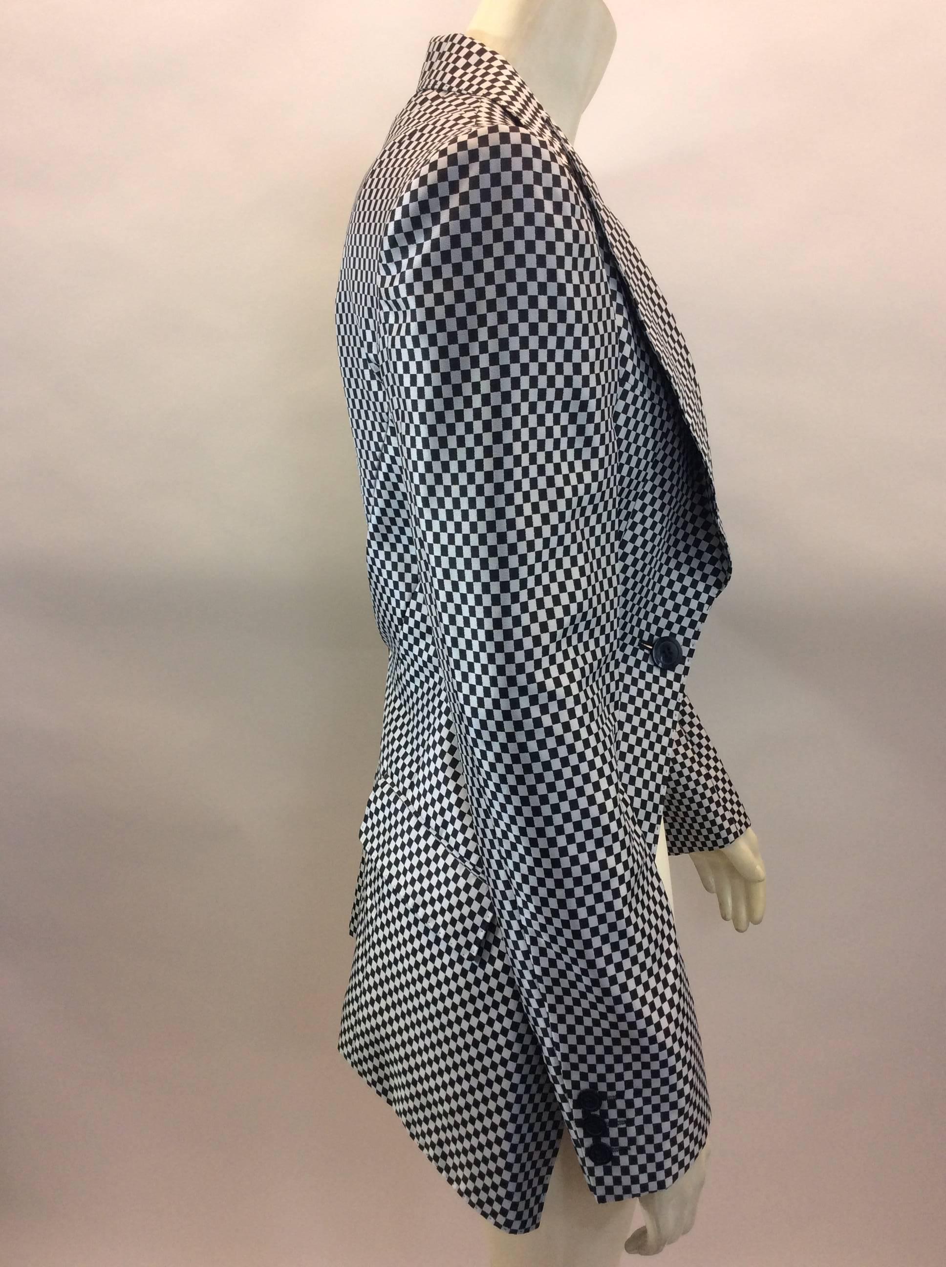 Junya Watanabe Black and White Checkered Blazer In Excellent Condition For Sale In Narberth, PA