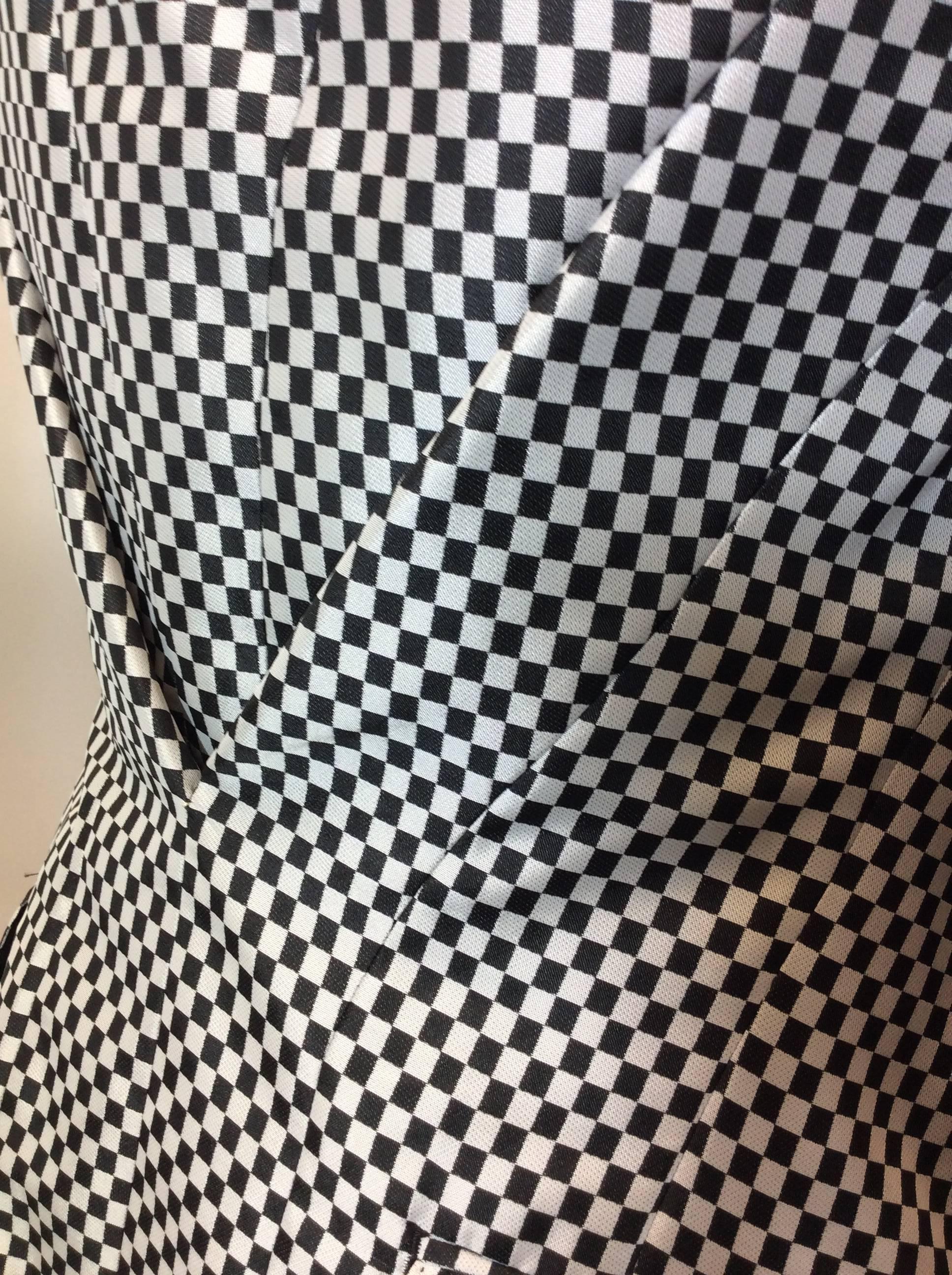 Junya Watanabe Black and White Checkered Blazer For Sale 1