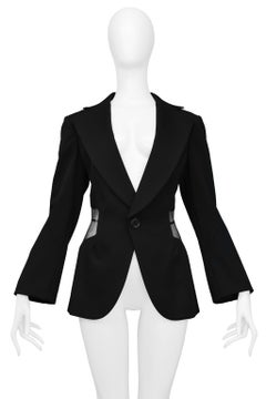 Junya Watanabe Black Blazer With Vinyl Insets 2005