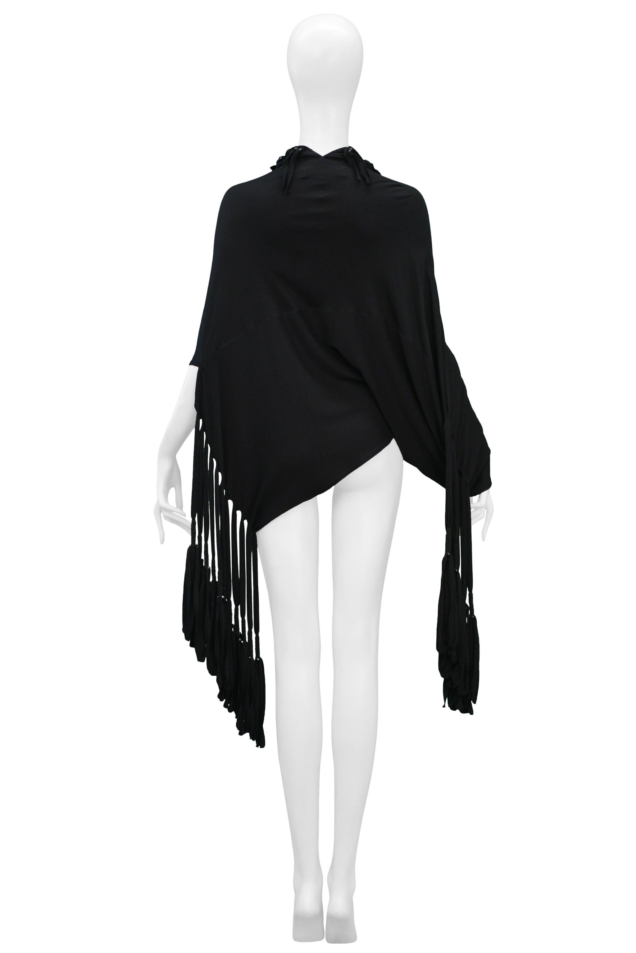 Junya Watanabe Black Braided & Fringe Top 2014 In Good Condition For Sale In Los Angeles, CA
