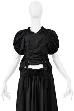 Junya Watanabe Black Cotton Parachute Dress With Cutout 2003