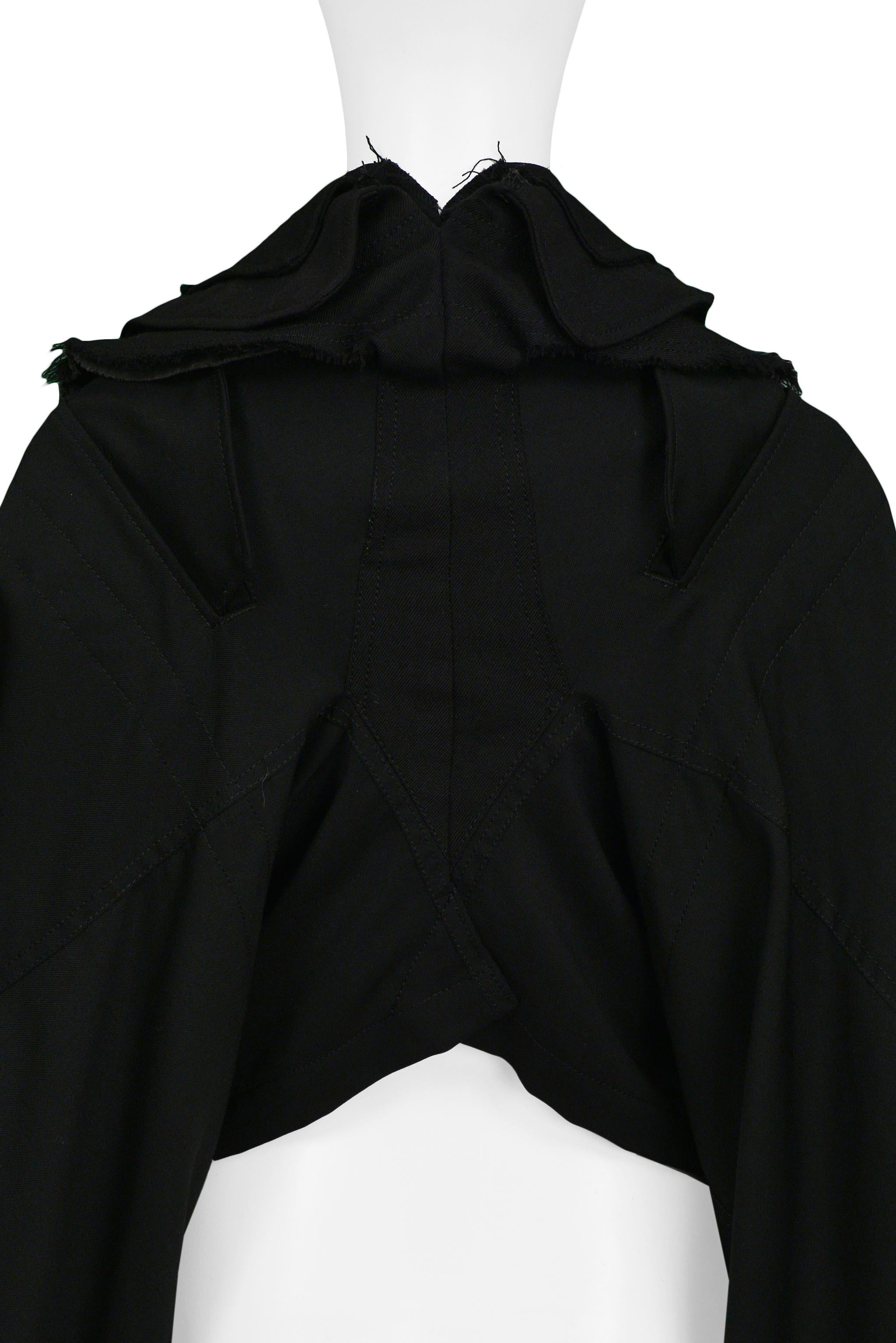 Junya Watanabe Schwarze dekonstruierte Militärische Jacke 2006 im Angebot 3