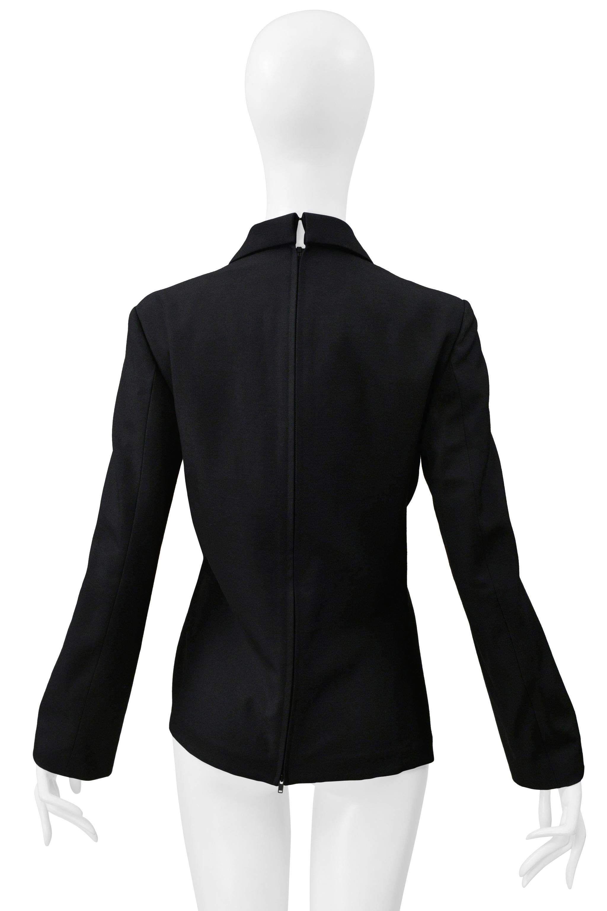 Junya Watanabe Veste noire avec anneaux métalliques dramatiques 1999-2000 en vente 3