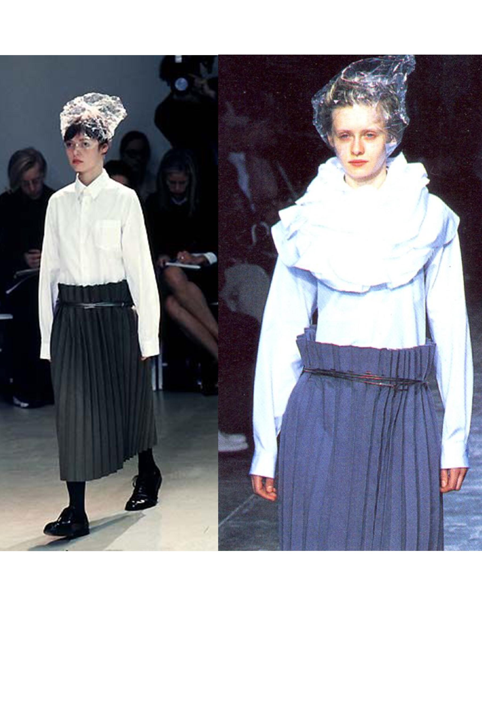 Junya Watanabe Black Pleated Wrap Skirt 1998 In Excellent Condition For Sale In Los Angeles, CA