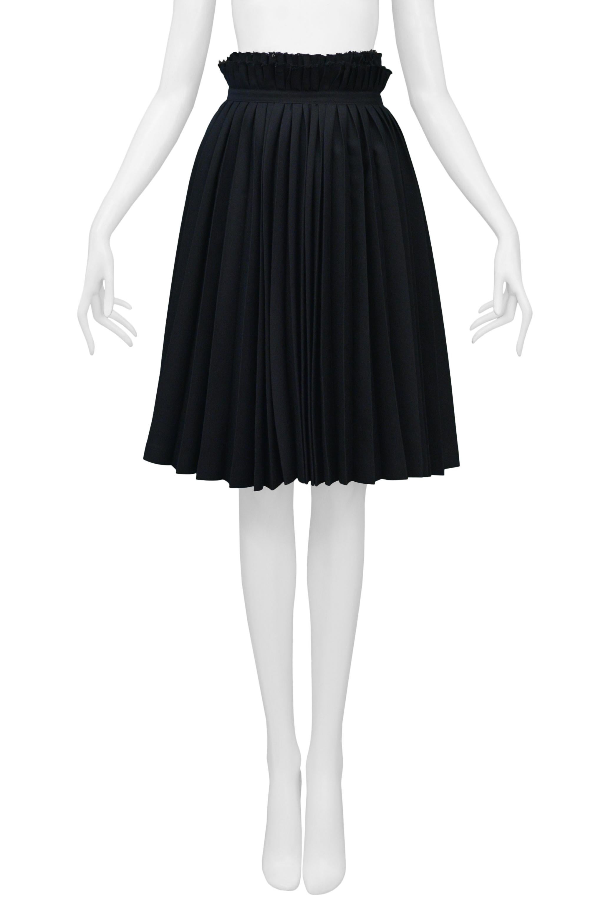 Women's Junya Watanabe Black Pleated Wrap Skirt 1998 For Sale