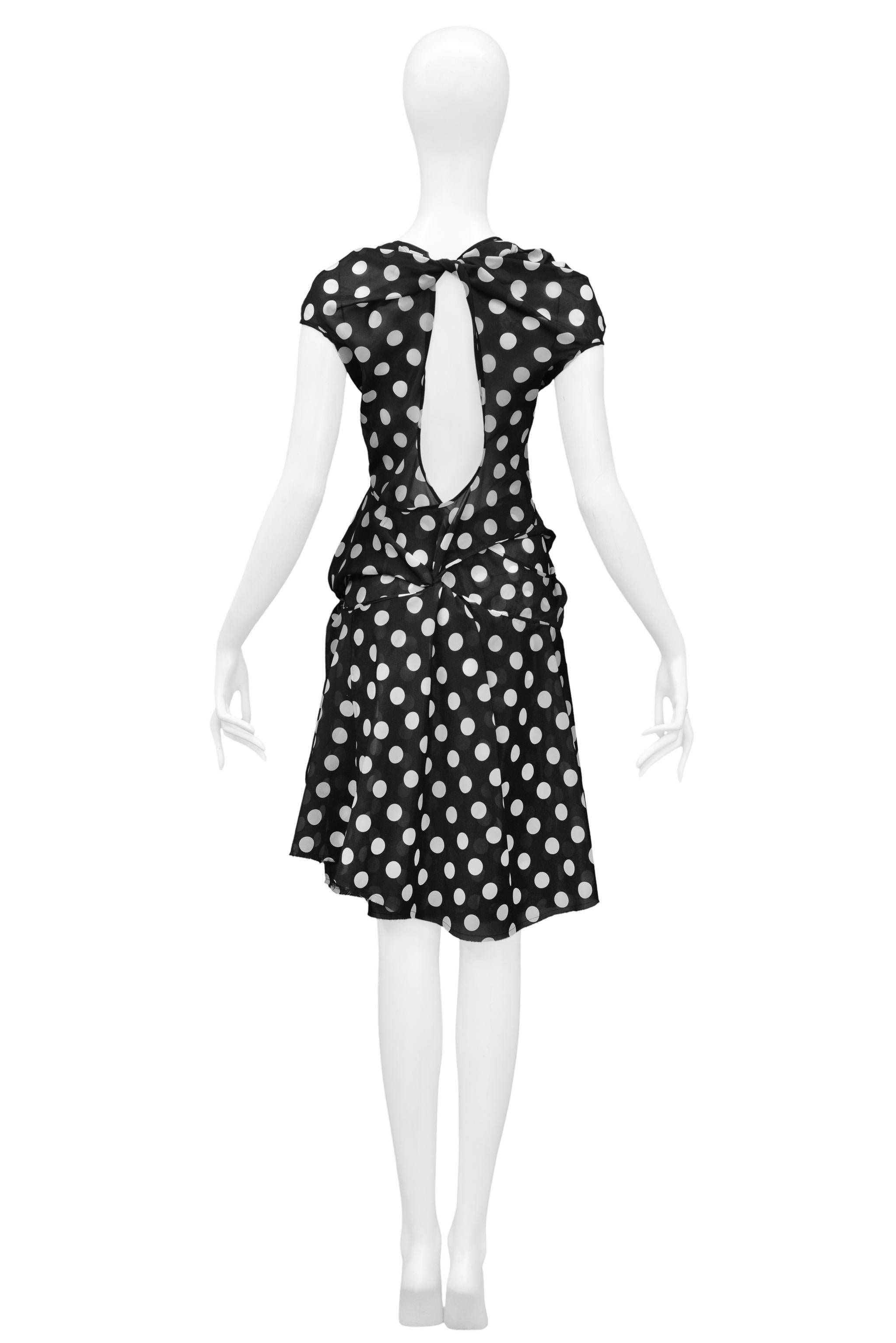 Junya Watanabe Black & White Polka Dot Concept Dress 2004 For Sale 2