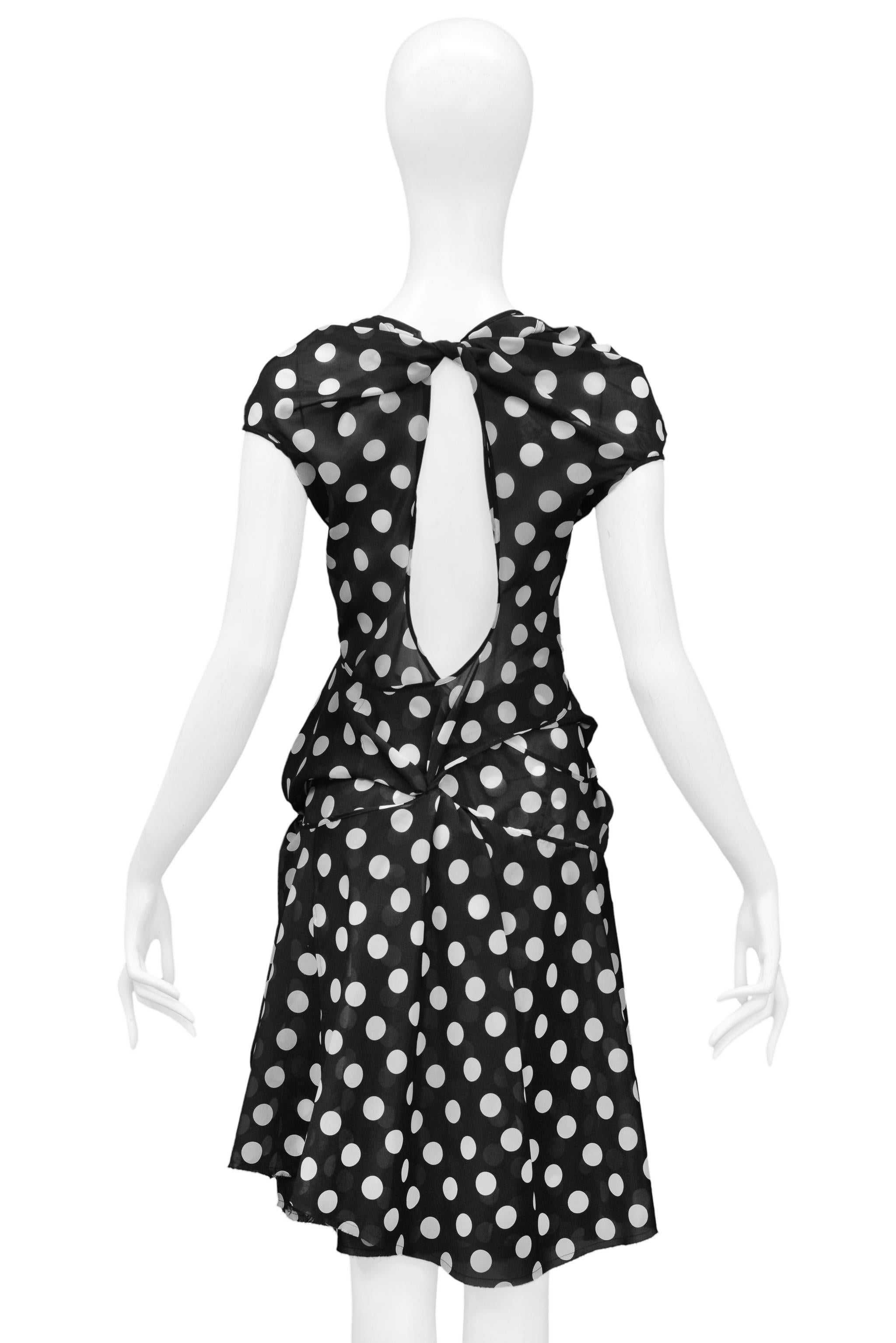 Junya Watanabe Black & White Polka Dot Concept Dress 2004 For Sale 3