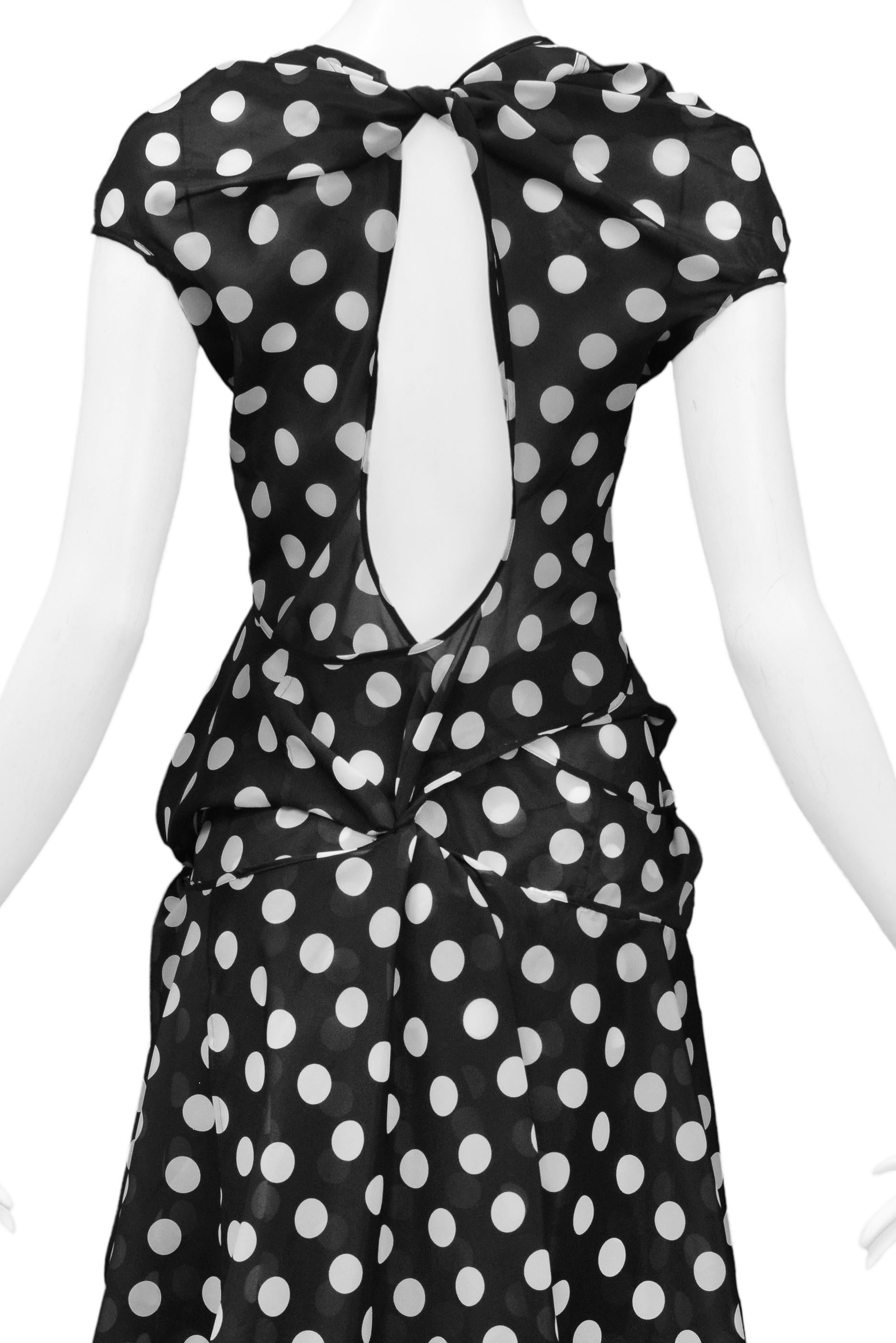 Junya Watanabe Black & White Polka Dot Concept Dress 2004 For Sale 4