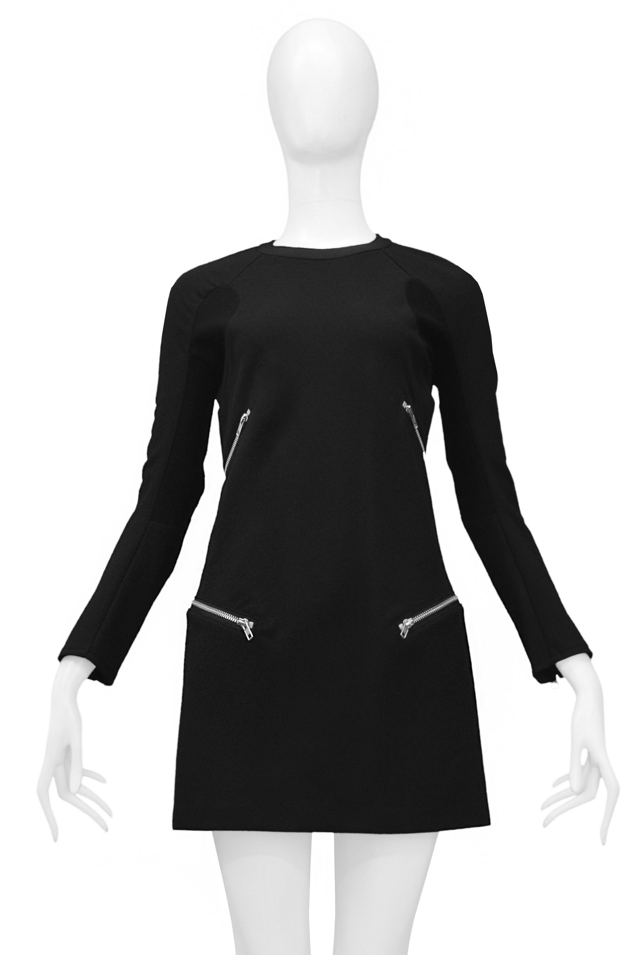 Junya Watanabe Black Wool Zipper Dress 2013 In Excellent Condition For Sale In Los Angeles, CA