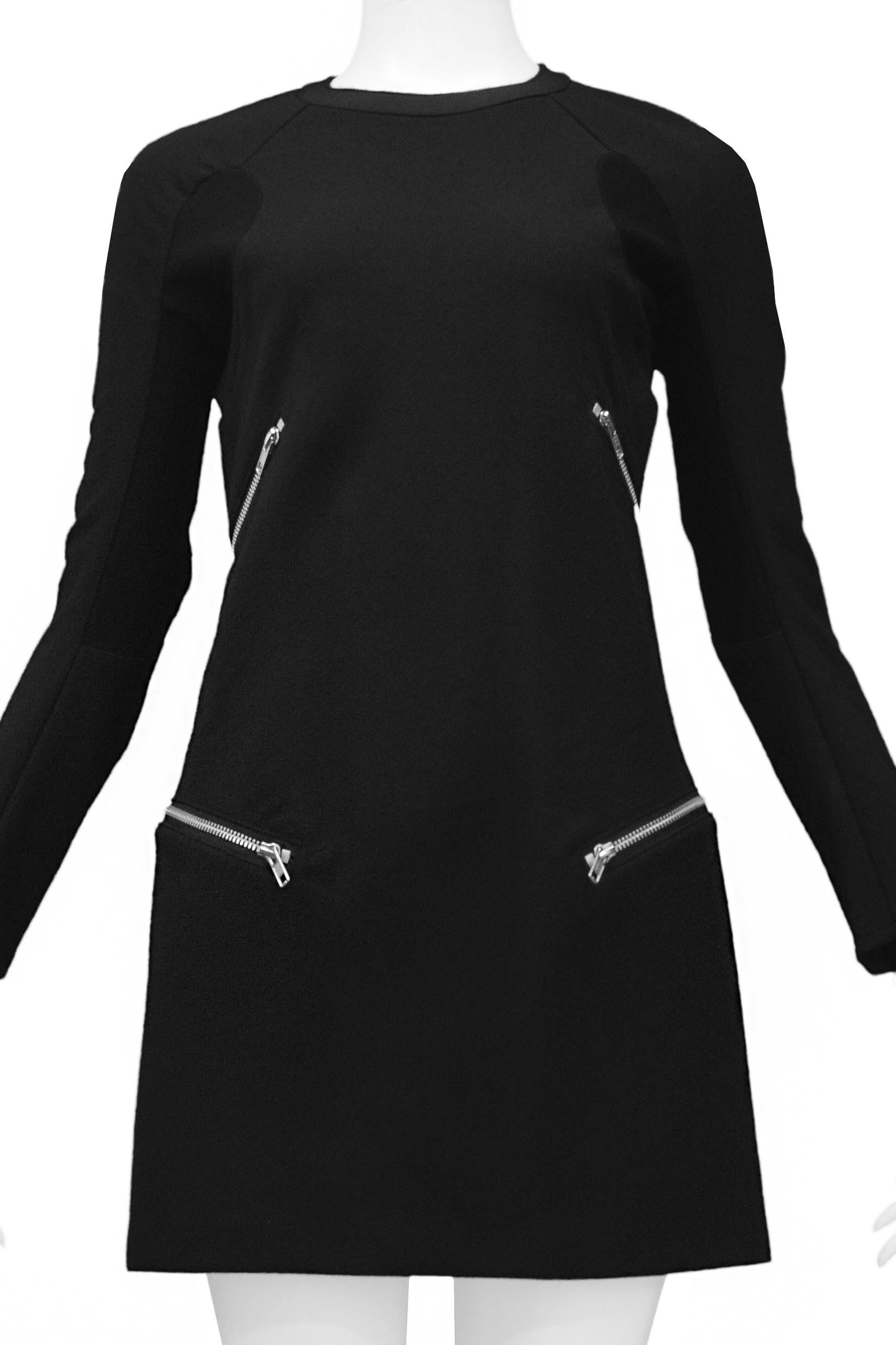 Women's Junya Watanabe Black Wool Zipper Dress 2013 For Sale
