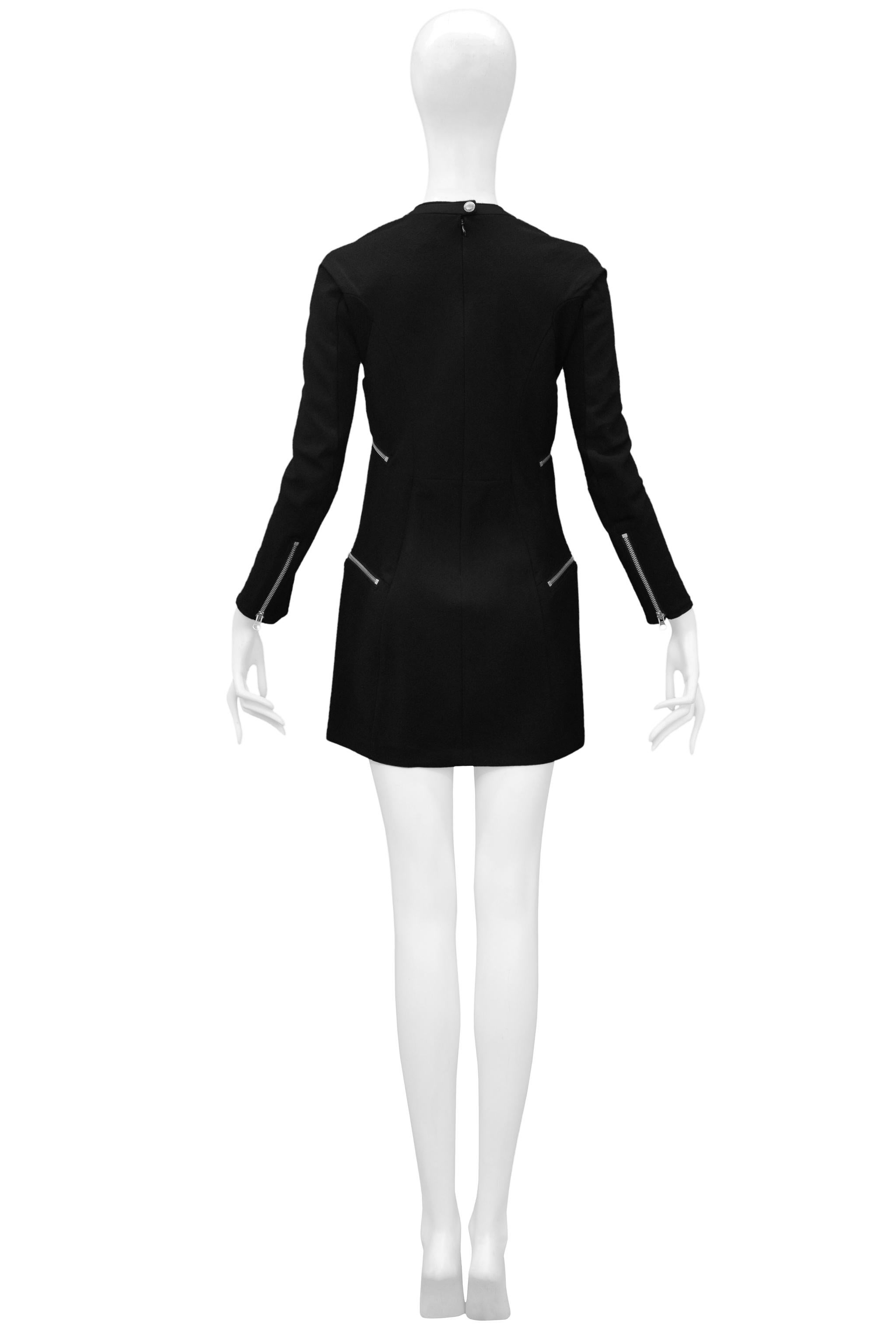 Junya Watanabe Black Wool Zipper Dress 2013 For Sale 1