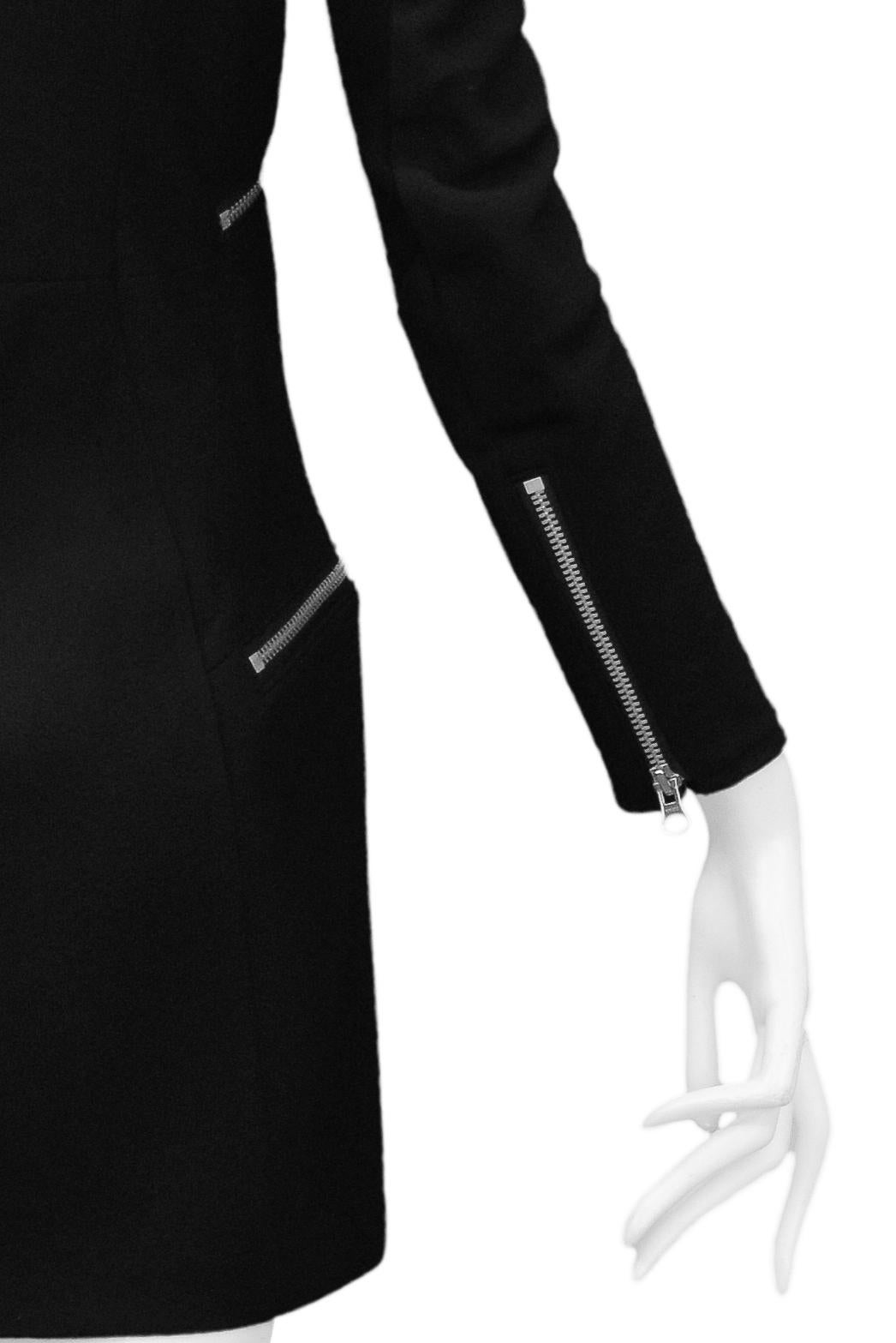 Junya Watanabe Black Wool Zipper Dress 2013 For Sale 3