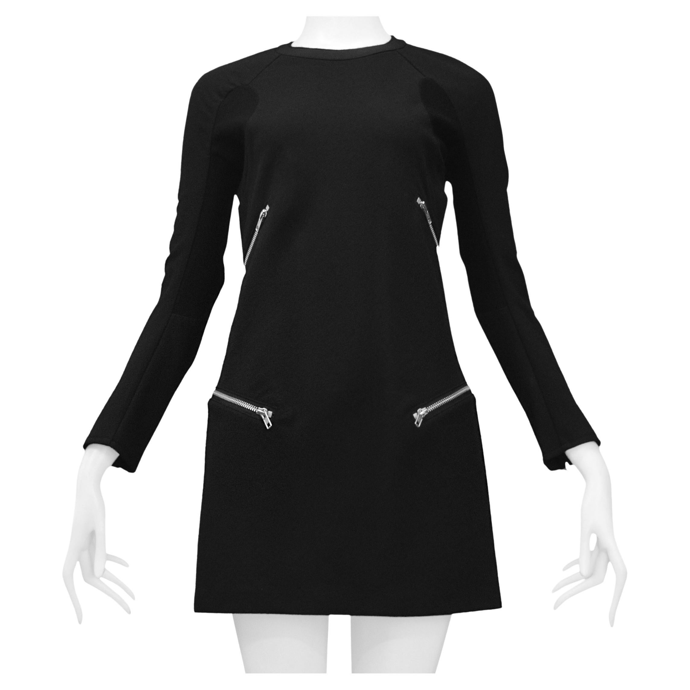 Junya Watanabe Black Wool Zipper Dress 2013 For Sale