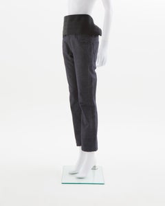 Junya Watanabe blue denim tuxedo belt pants, ss 2007