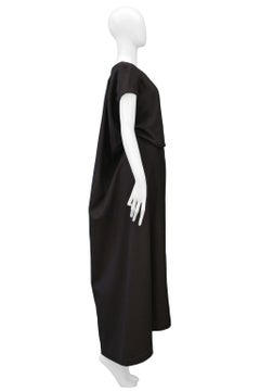Junya Watanabe Brown Wool Pinstripe Concept Maxi Dress 1996