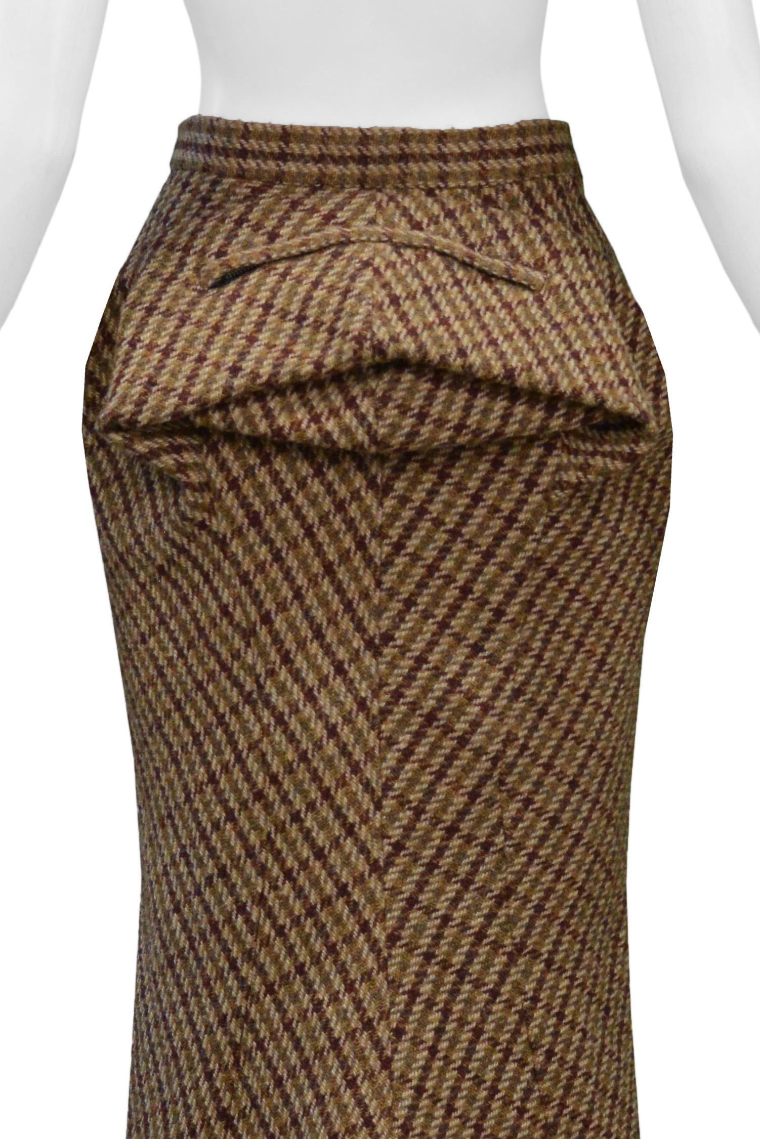 Junya Watanabe Brown Wool Tweed Bum Pack 1999 For Sale 3