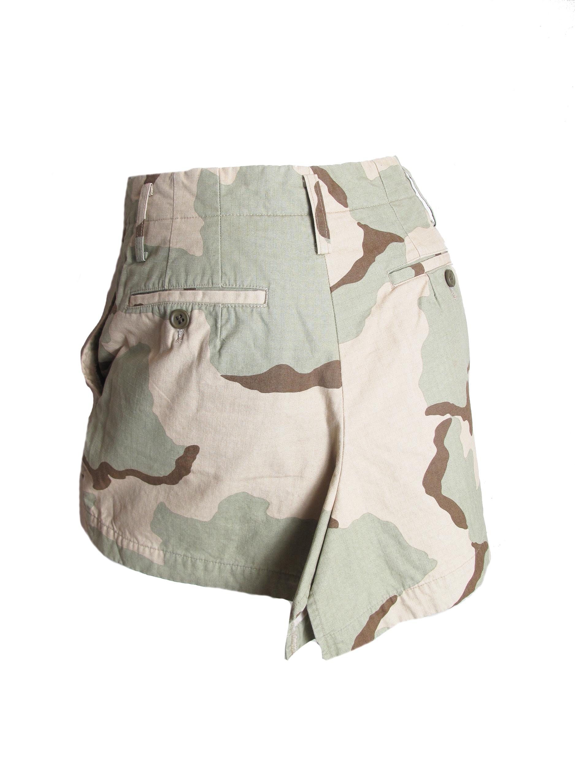 JUNYA WATANABE Camo Mini Skirt, SS 2005. Cotton.  Condition: Excellent.  Size S