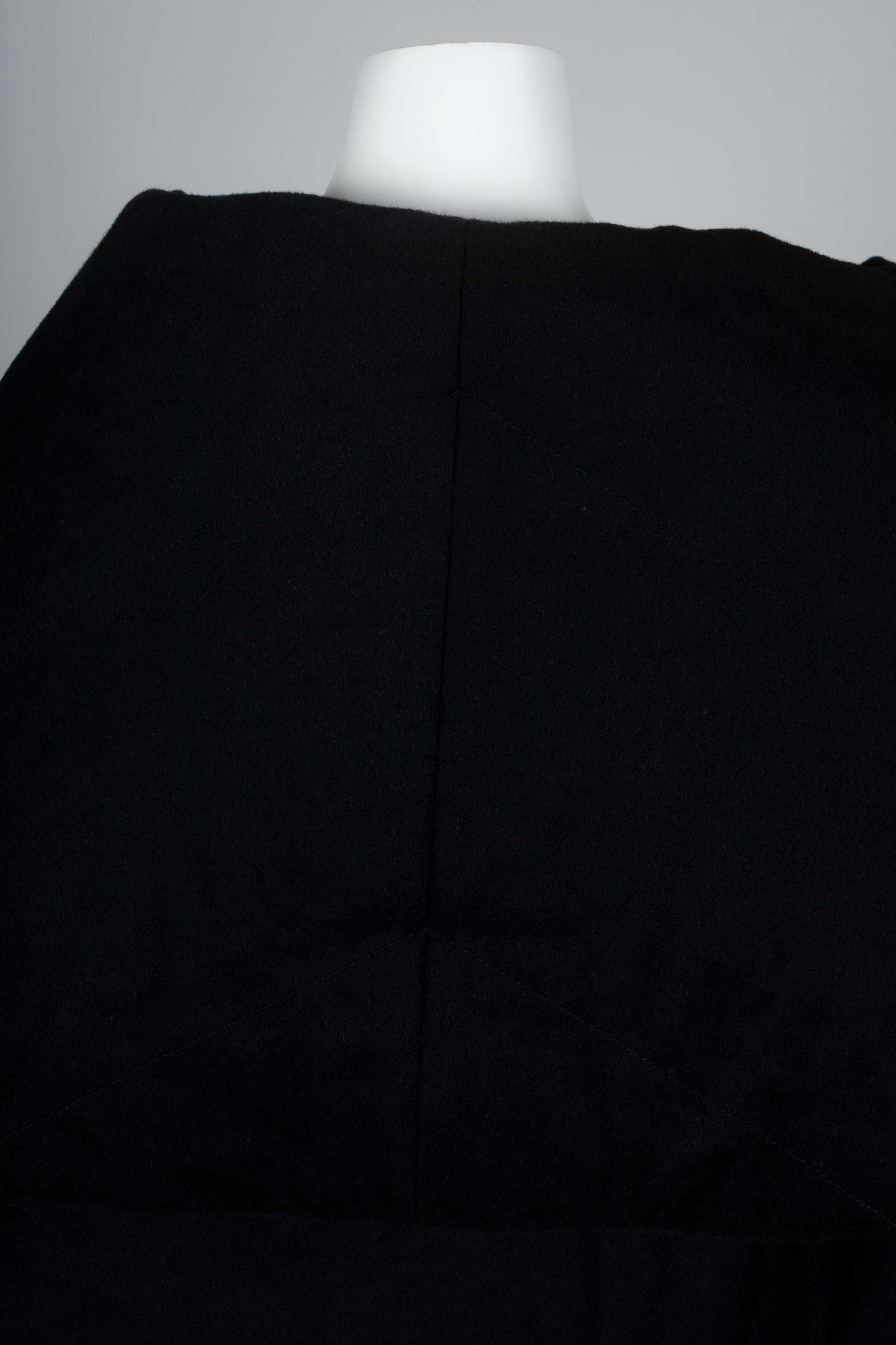 Junya Watanabe CDG Wool Cashmere Black Down Coat, 2004 8