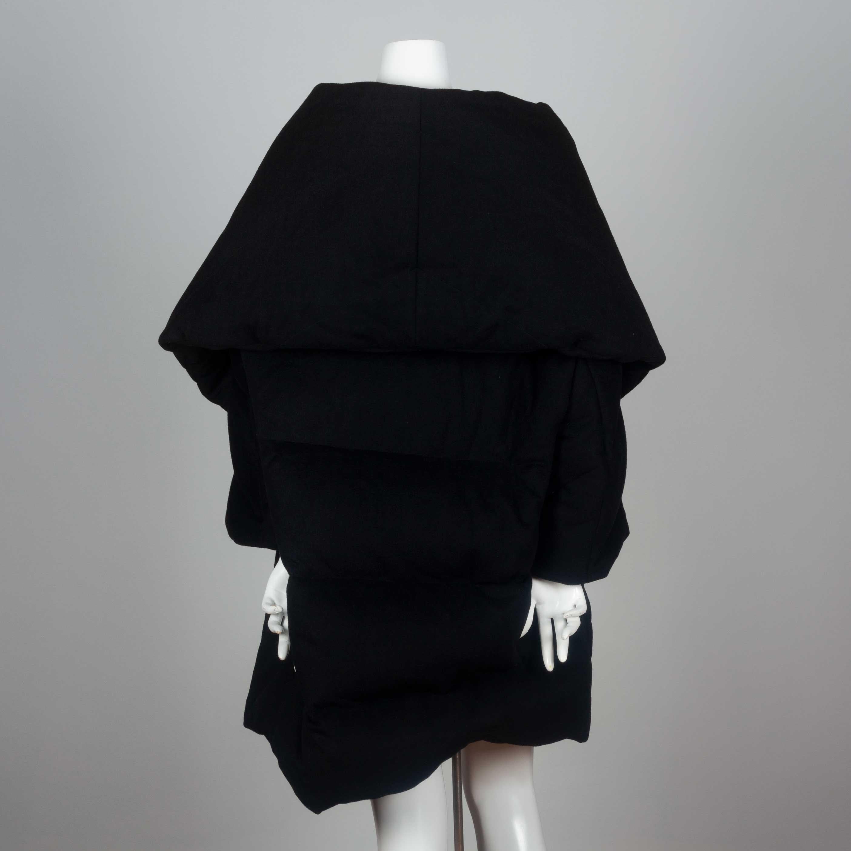 Junya Watanabe CDG Wool Cashmere Black Down Coat, 2004 1