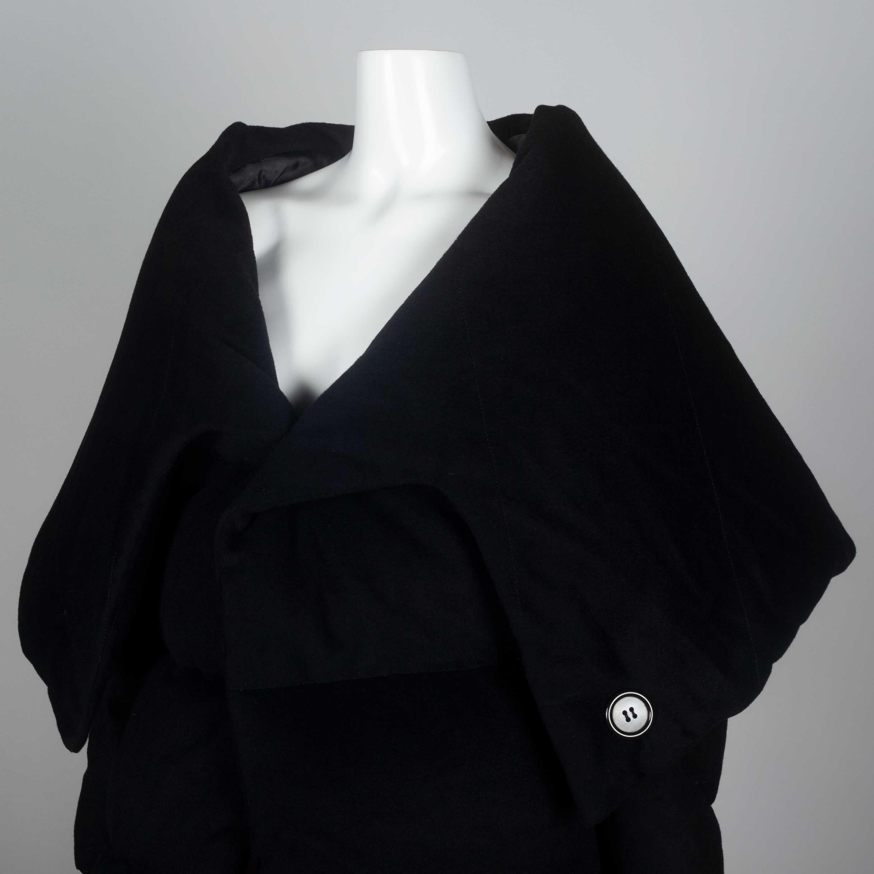 Junya Watanabe CDG Wool Cashmere Black Down Coat, 2004 2