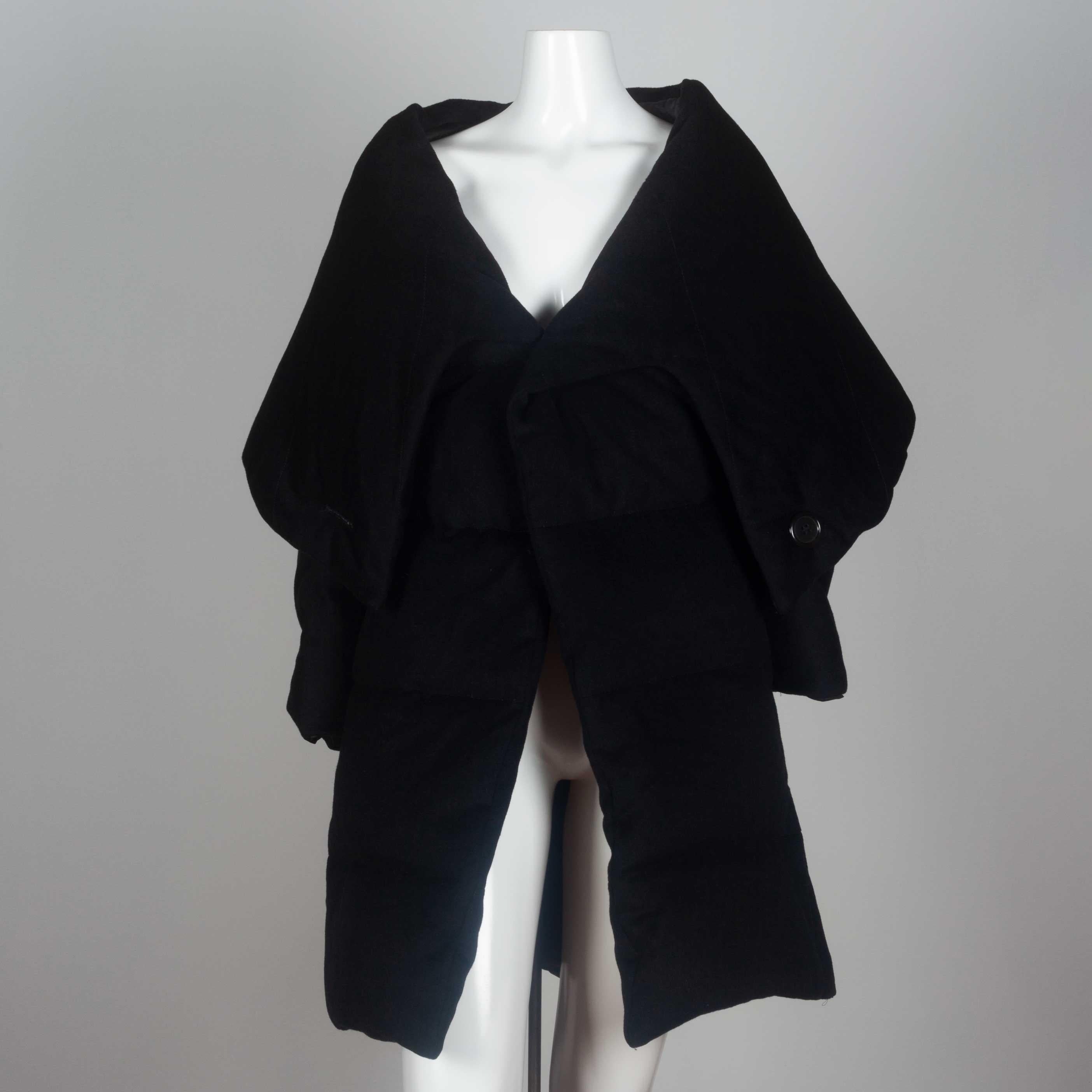 Junya Watanabe CDG Wool Cashmere Black Down Coat, 2004 3