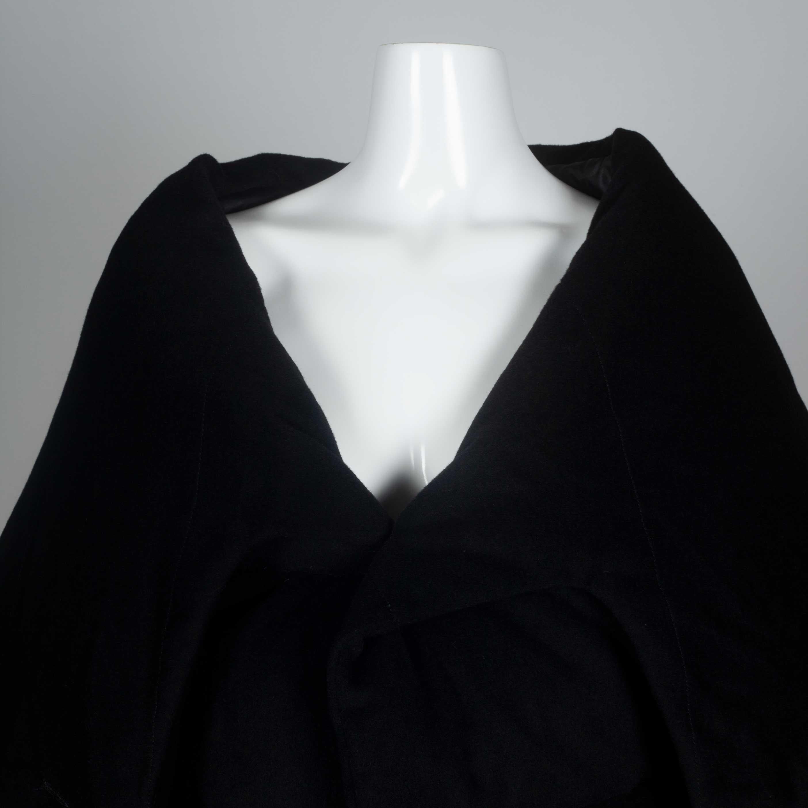 Junya Watanabe CDG Wool Cashmere Black Down Coat, 2004 4