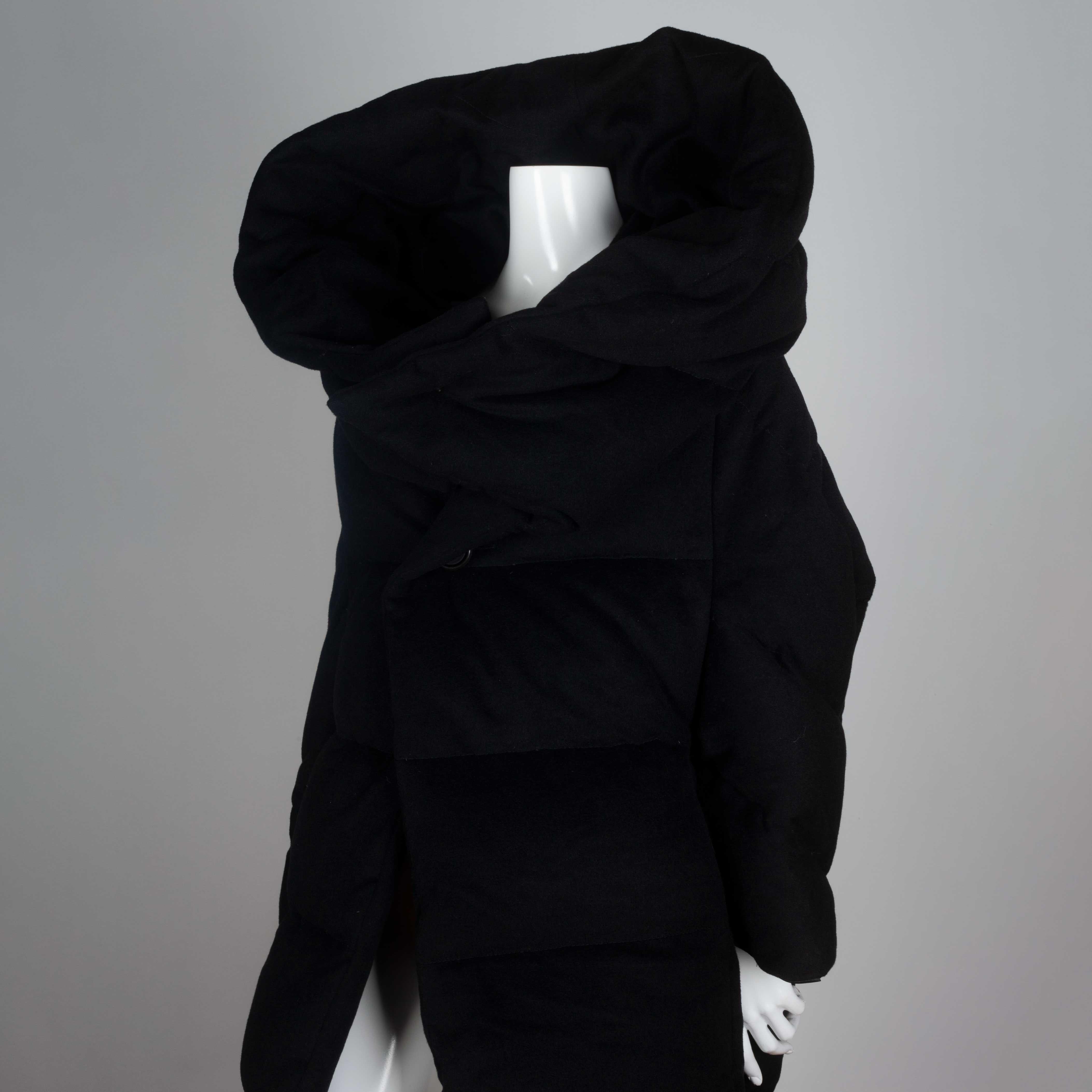 Junya Watanabe CDG Wool Cashmere Black Down Coat, 2004 5