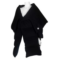 Junya Watanabe CDG Wool Cashmere Black Down Coat, 2004