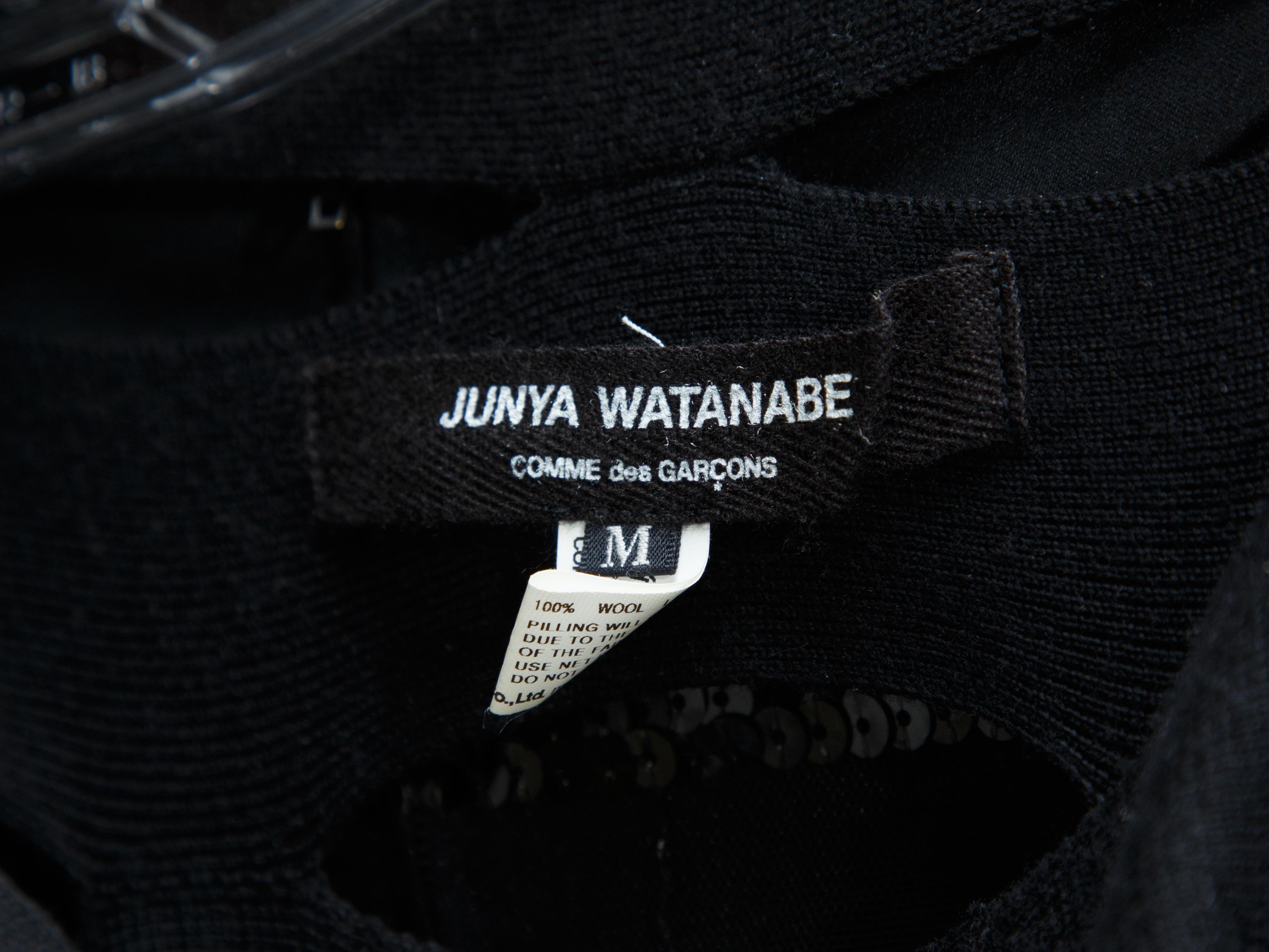 Junya Watanabe Comme des Garcon Black Cutout Sweater In Good Condition In New York, NY