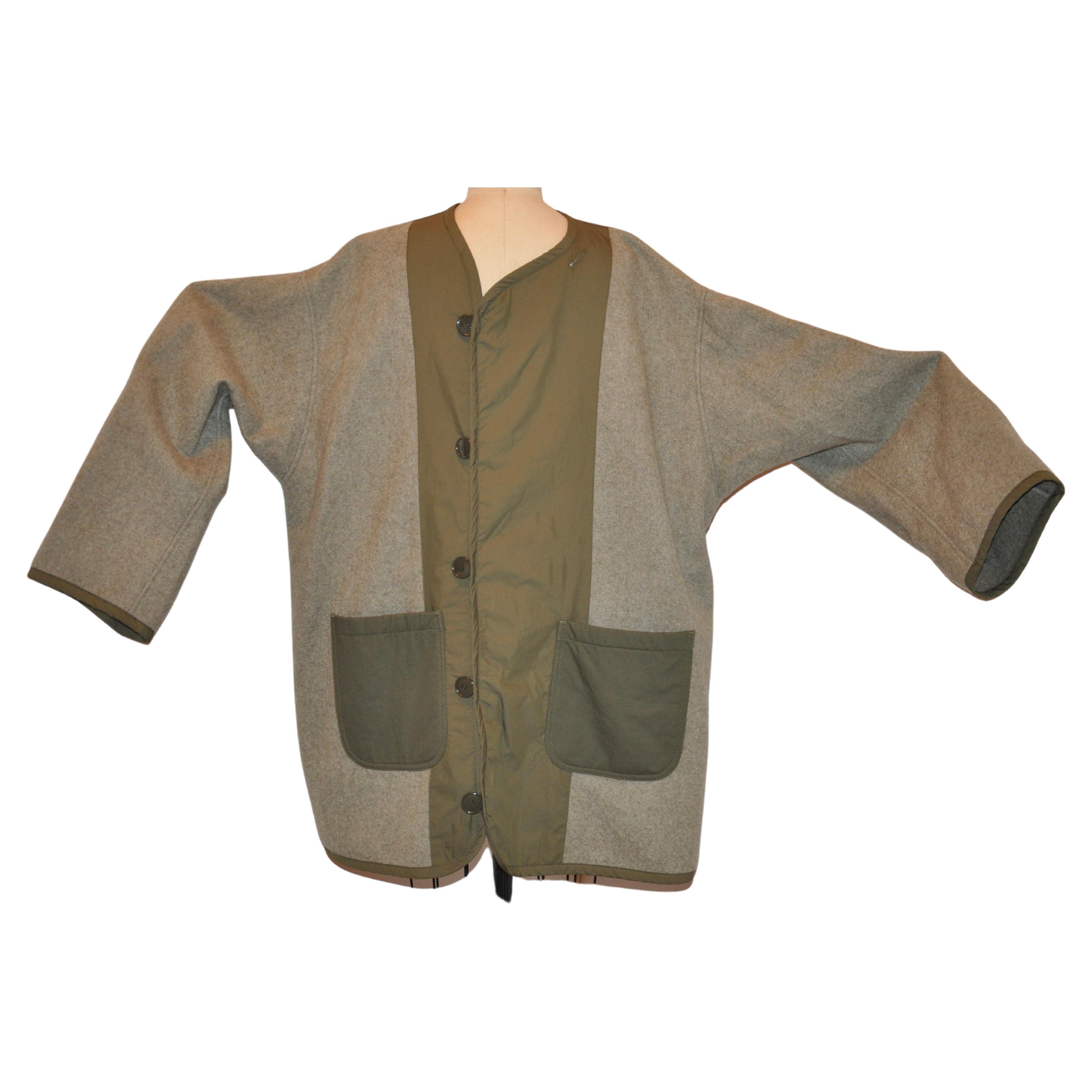 Junya Watanabe/ Comme des Garcon Woollen With Khaki Accented Jacket