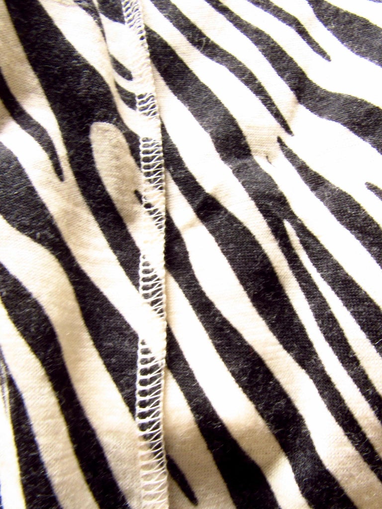Junya Watanabe Comme des Garçons Asymmetric Zebra Print Knit Top For ...