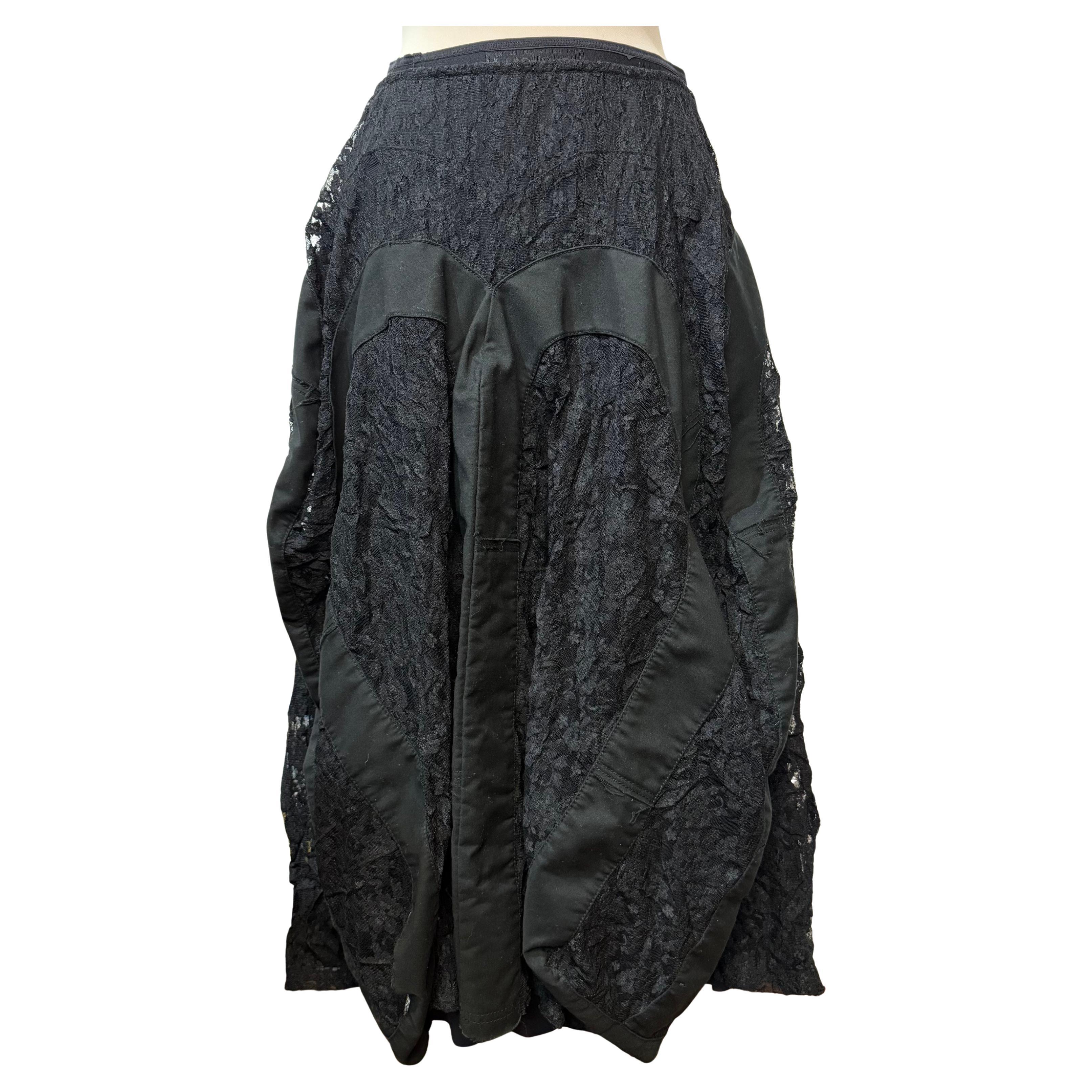 Junya Watanabe Comme des Garçons Black Lace Skirt S For Sale