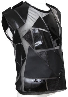 JUNYA WATANABE COMME DES GARCONS Schwarzes Oberteil mit Kapuze und Ärmeln Gr. S