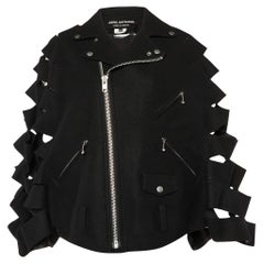 Junya Watanabe Comme des Garçons Black Wool Cutwork Detail Jacket M