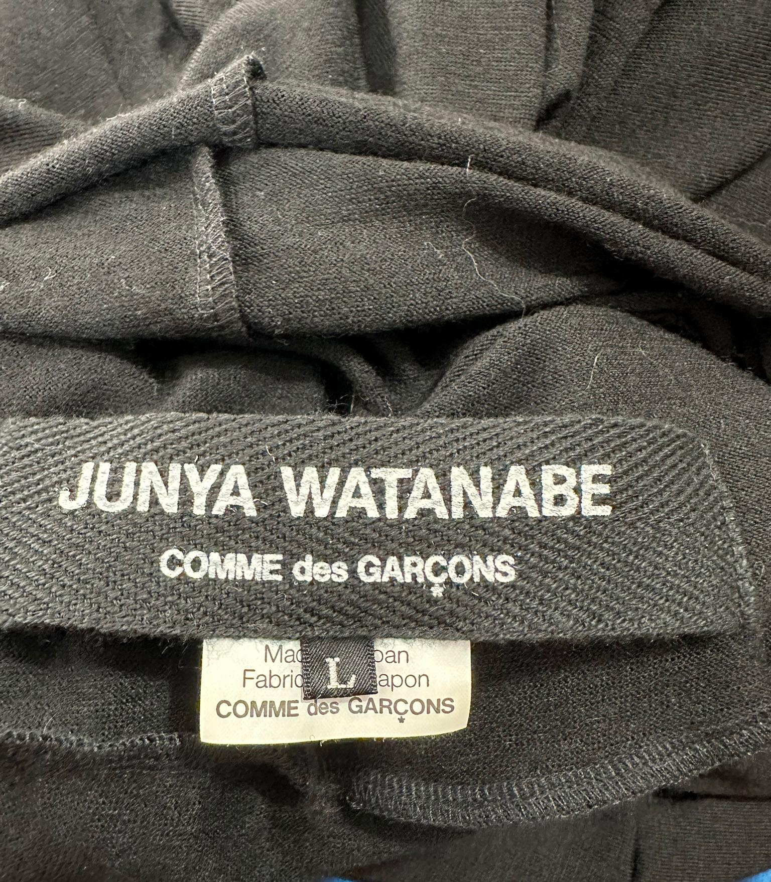 Junya Watanabe Comme des Garcons Schwarz Wolle Turtle Neck Big Snap Pullover Groß im Angebot 10