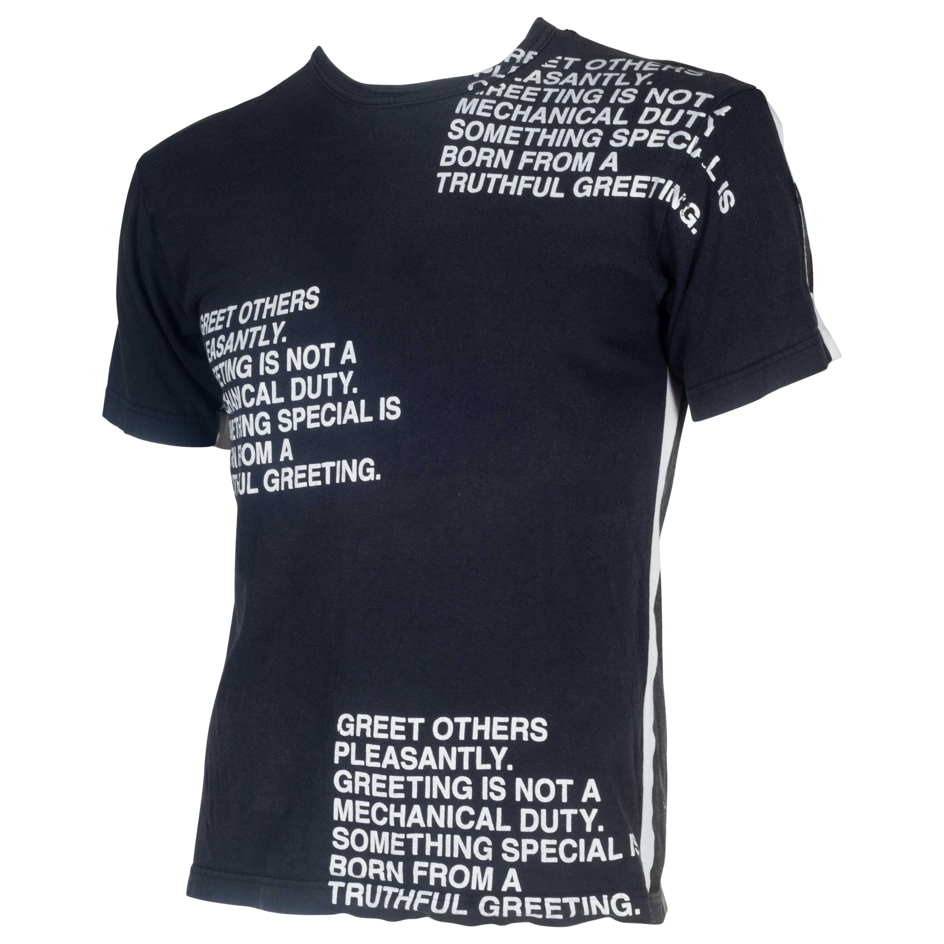  Junya Watanabe Comme des Garcons Distressed Poem Tee Shirt, 2001