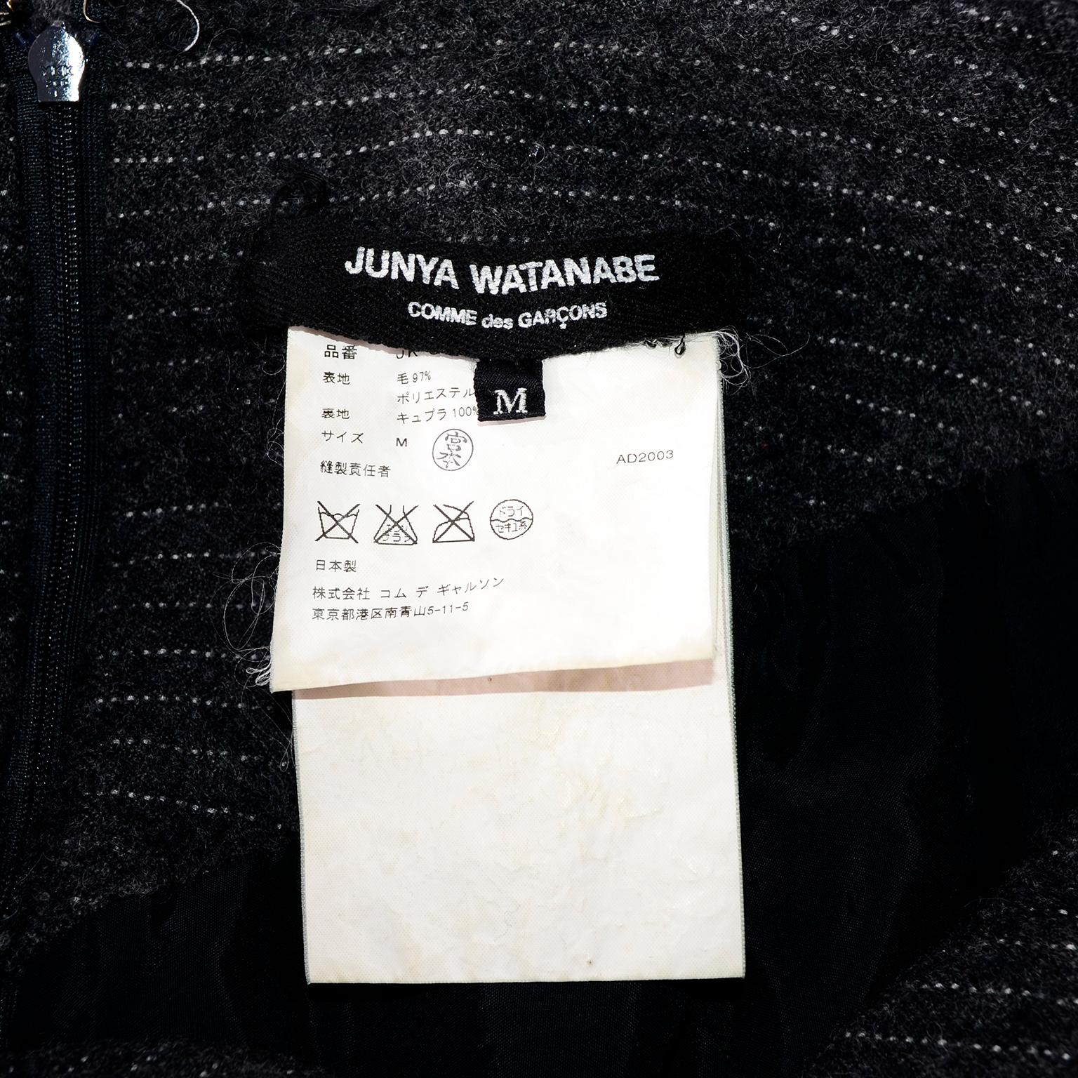 Junya Watanabe Comme des Garcons Fall Winter 2003 Distressed Gray Wool ...