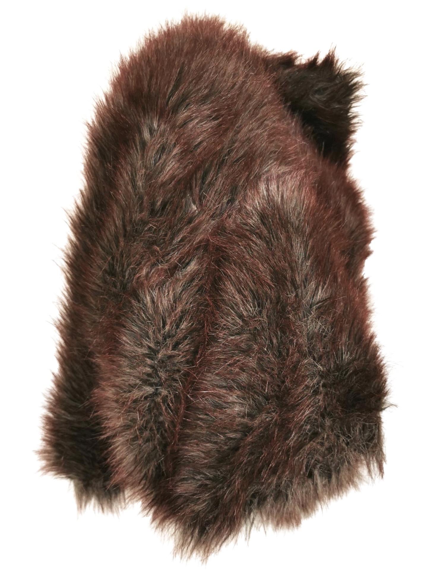 Black Junya Watanabe Comme des Garcons Faux Fur Ball Jacket/Shrug F/W 2011 For Sale