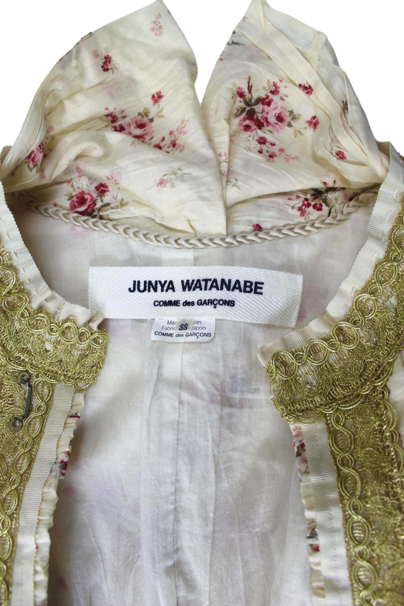 Junya Watanabe Comme des Garcons Floral Pleated Jacket AD2007 For Sale 6