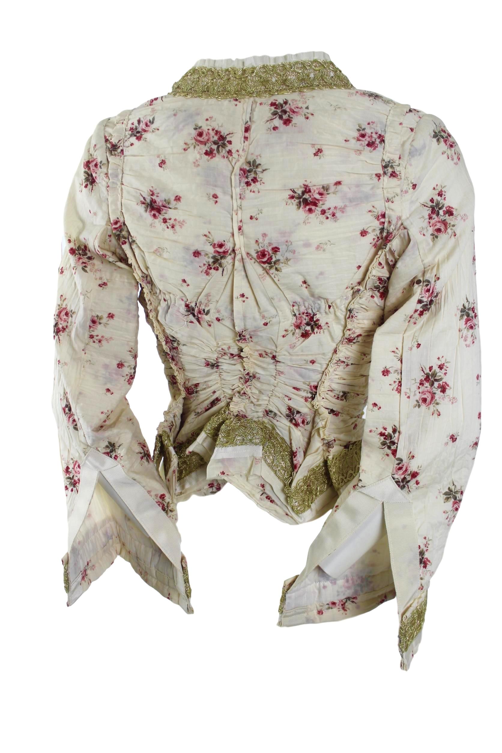 Junya Watanabe Comme des Garcons Floral Pleated Jacket AD2007 For