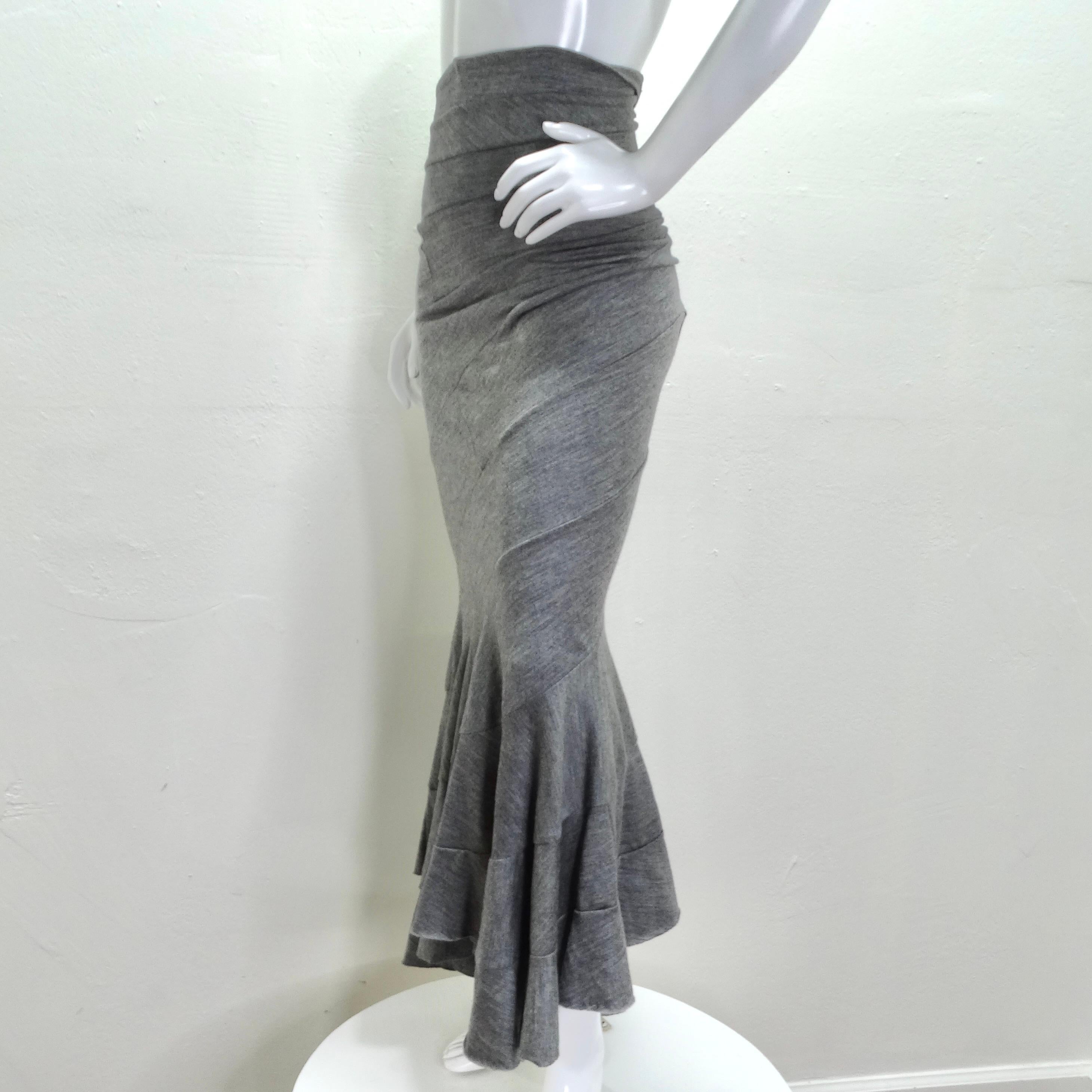 Junya Watanabe Comme Des Garcons Grey Wool Tube Skirt/Dress 2