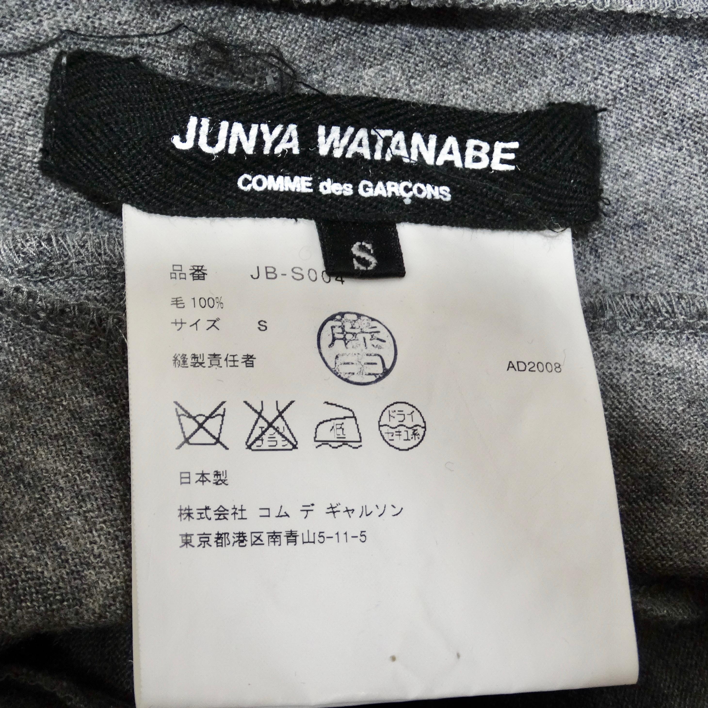 Junya Watanabe Comme Des Garcons - Jupe tube en laine grise 4