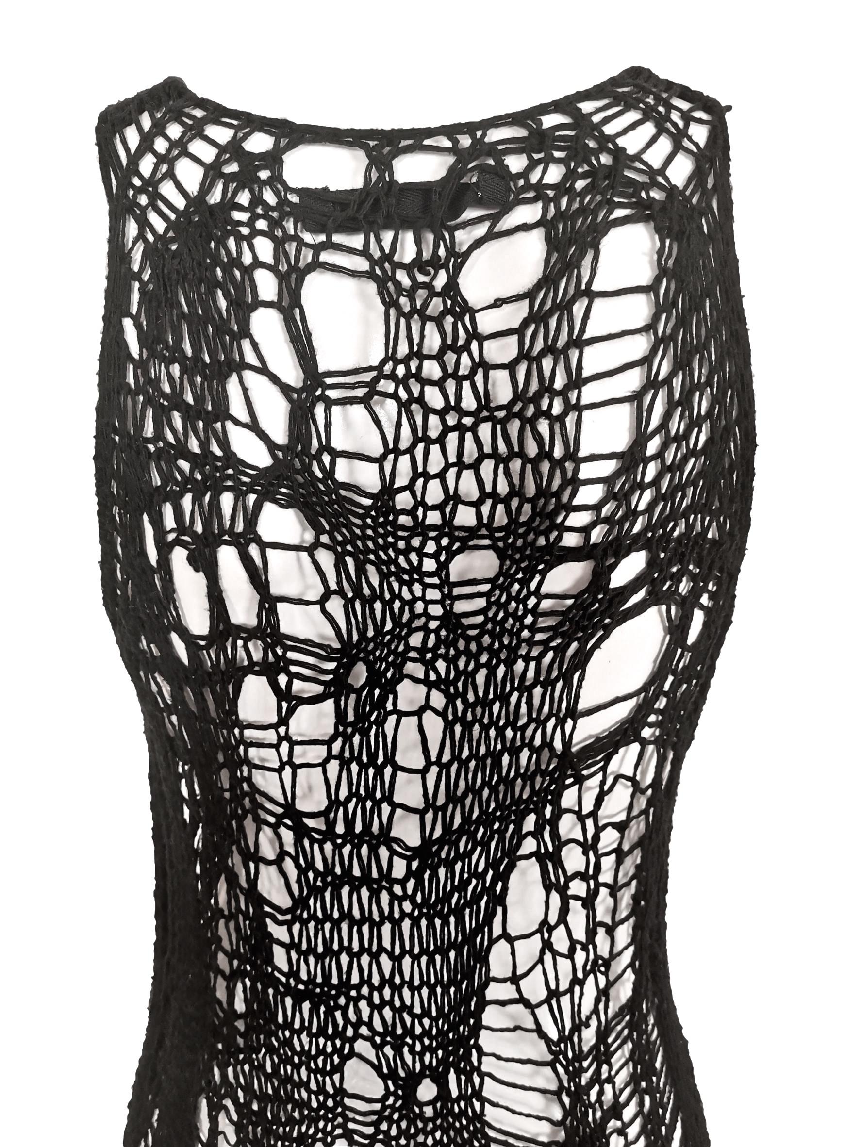 laddered knit dress