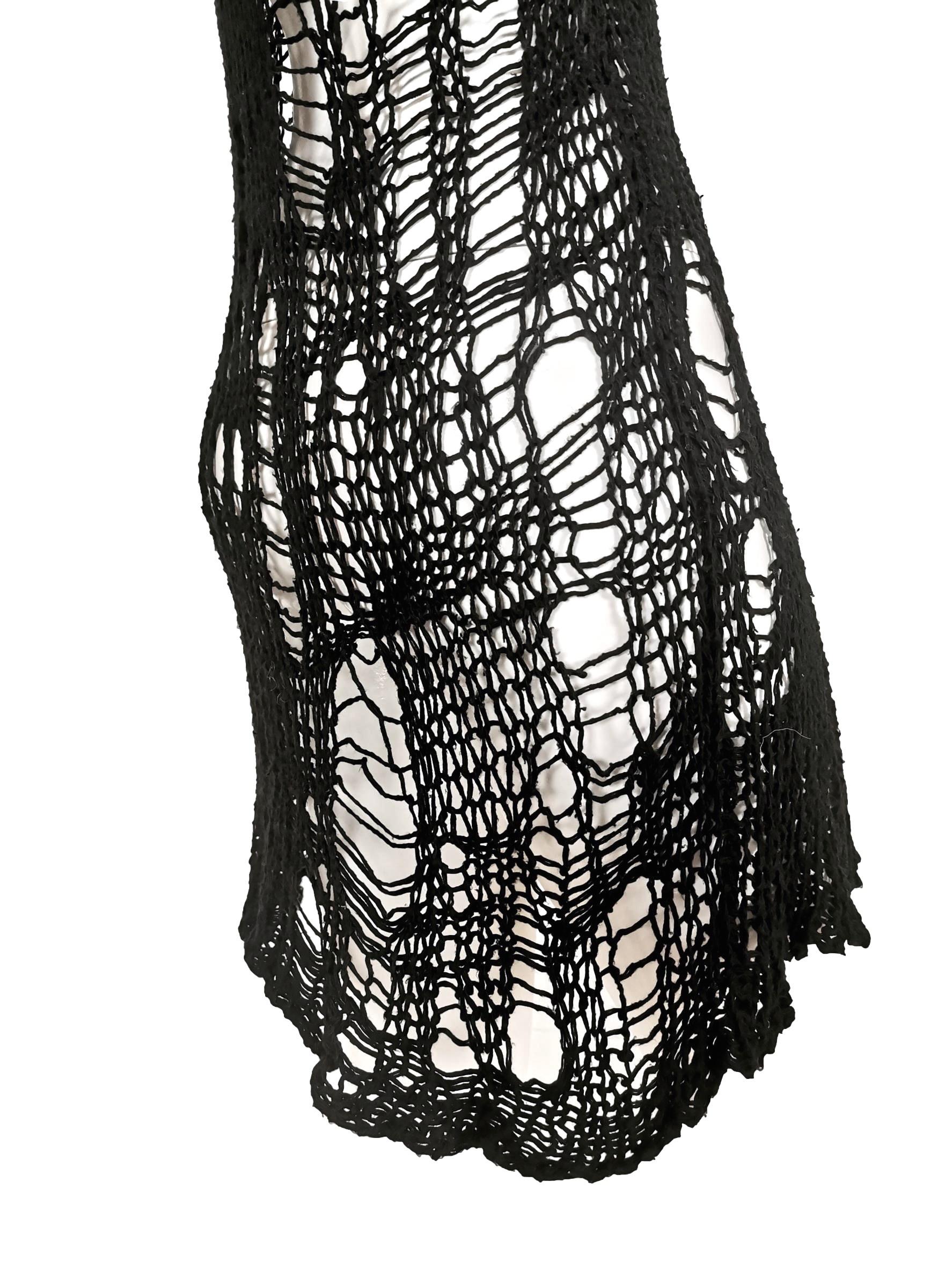 Black Junya Watanabe Comme des Garcons Ladder Knit Dress