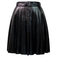 JUNYA WATANABE COMME DES GARCONS Leather Pleated Skirt